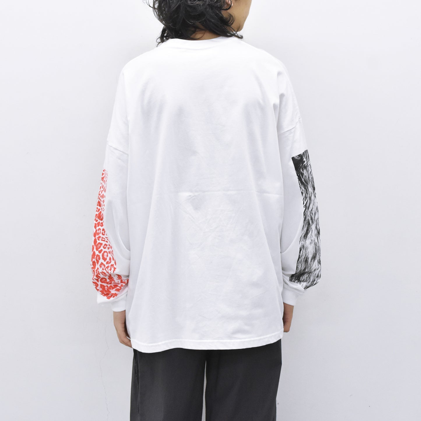 FUMEI / LO-FI & DIGITAL BRAIN L/S T-SHIRT - WHITE
