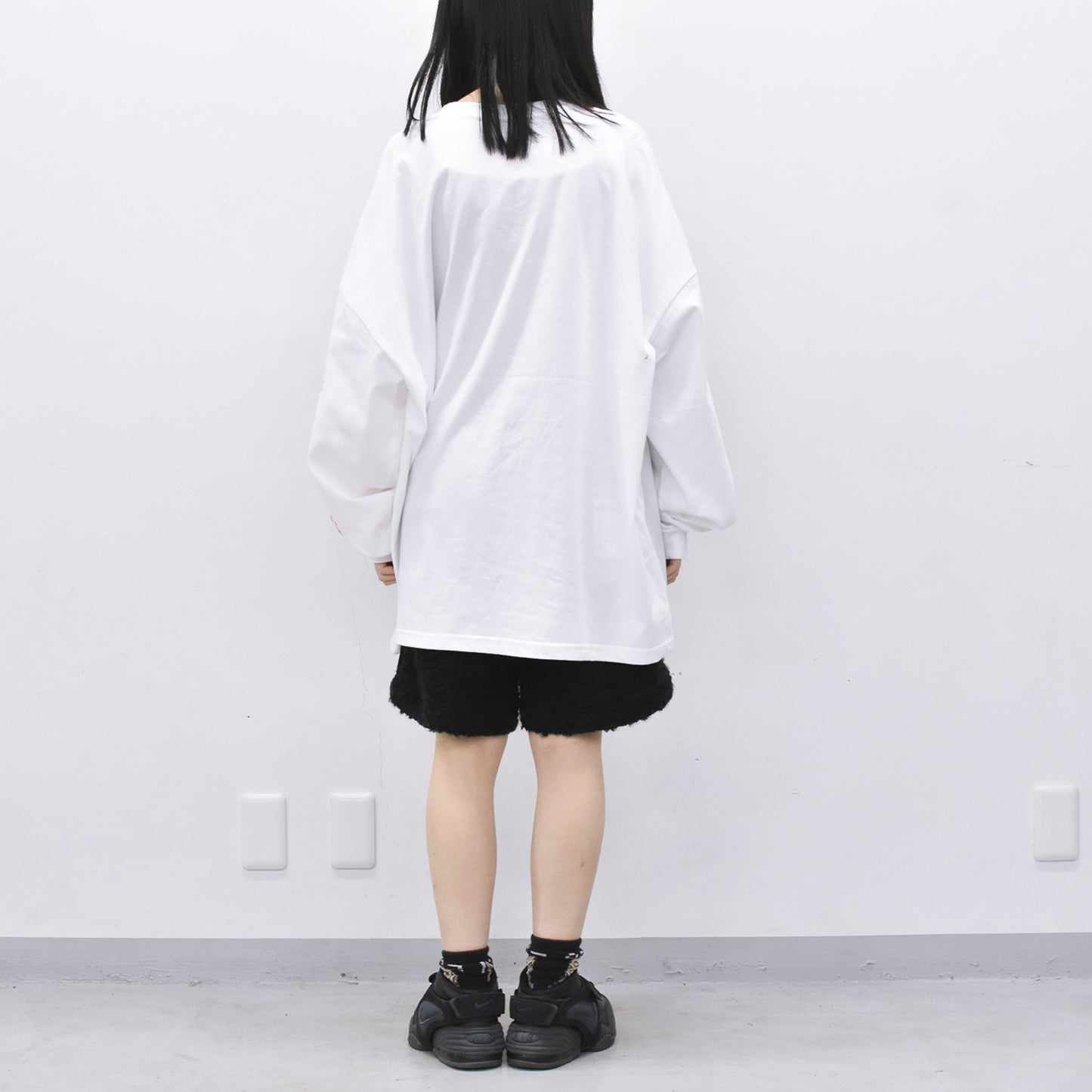 FUMEI / LO-FI & DIGITAL BRAIN L/S T-SHIRT - WHITE