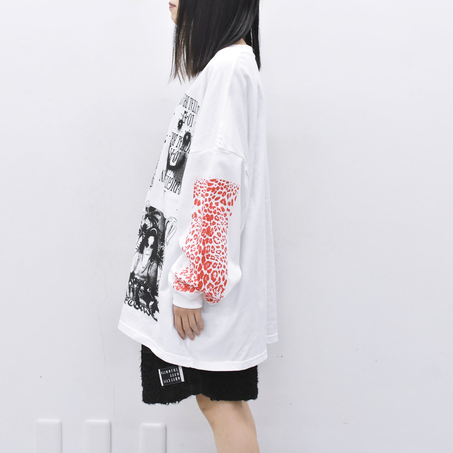 FUMEI / LO-FI & DIGITAL BRAIN L/S T-SHIRT - WHITE