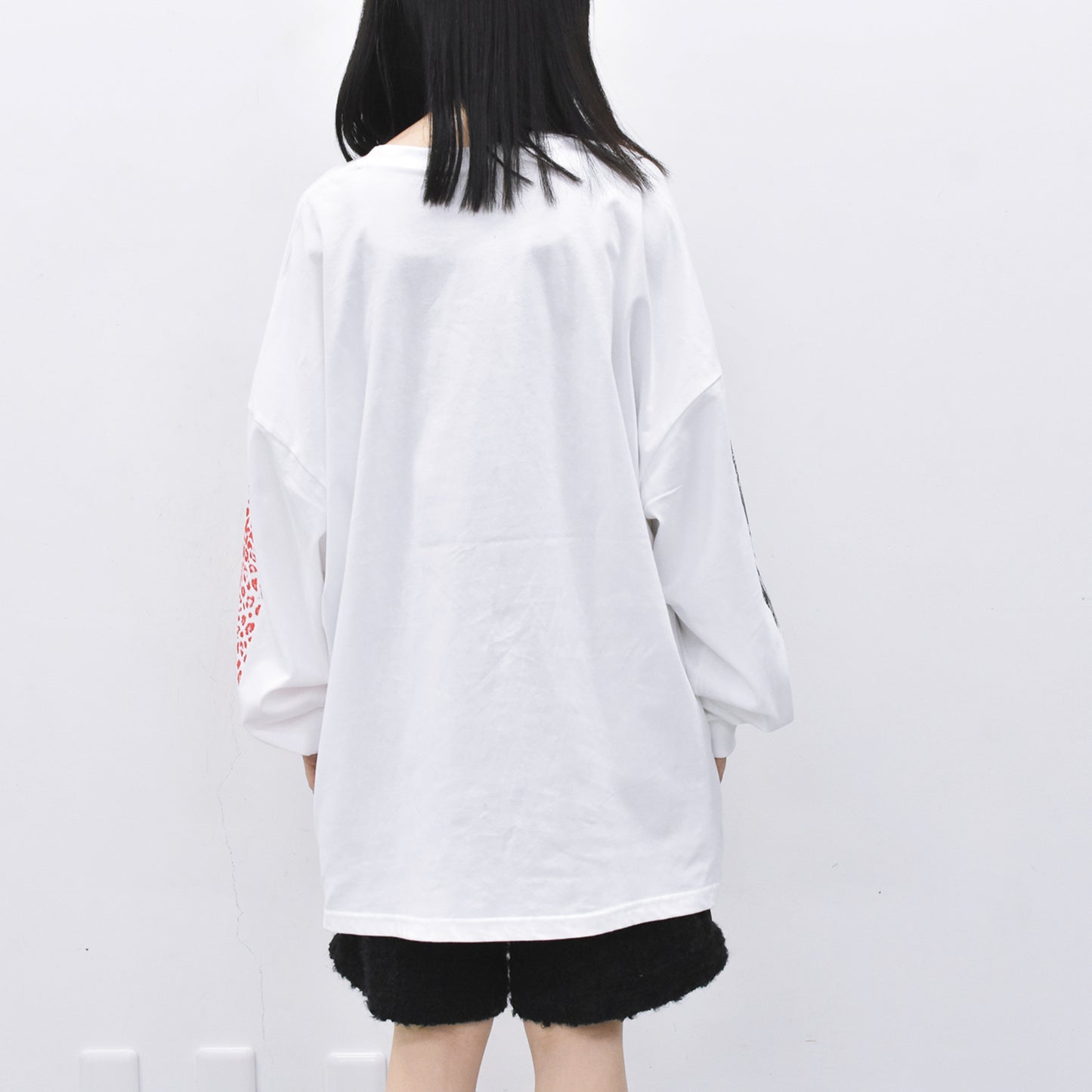 FUMEI / LO-FI & DIGITAL BRAIN L/S T-SHIRT - WHITE