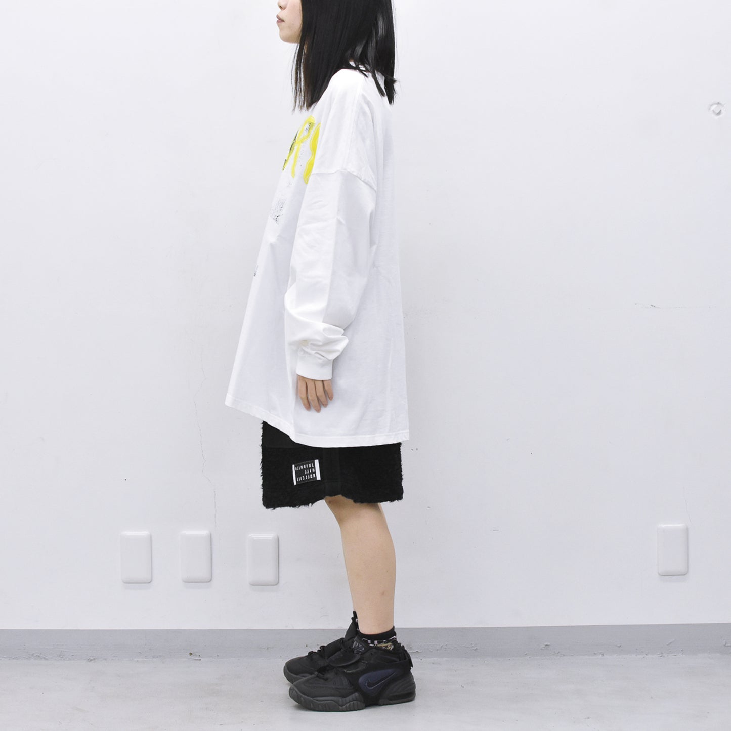 FUMEI / EVIL CAR L/S T-SHIRT - WHITE