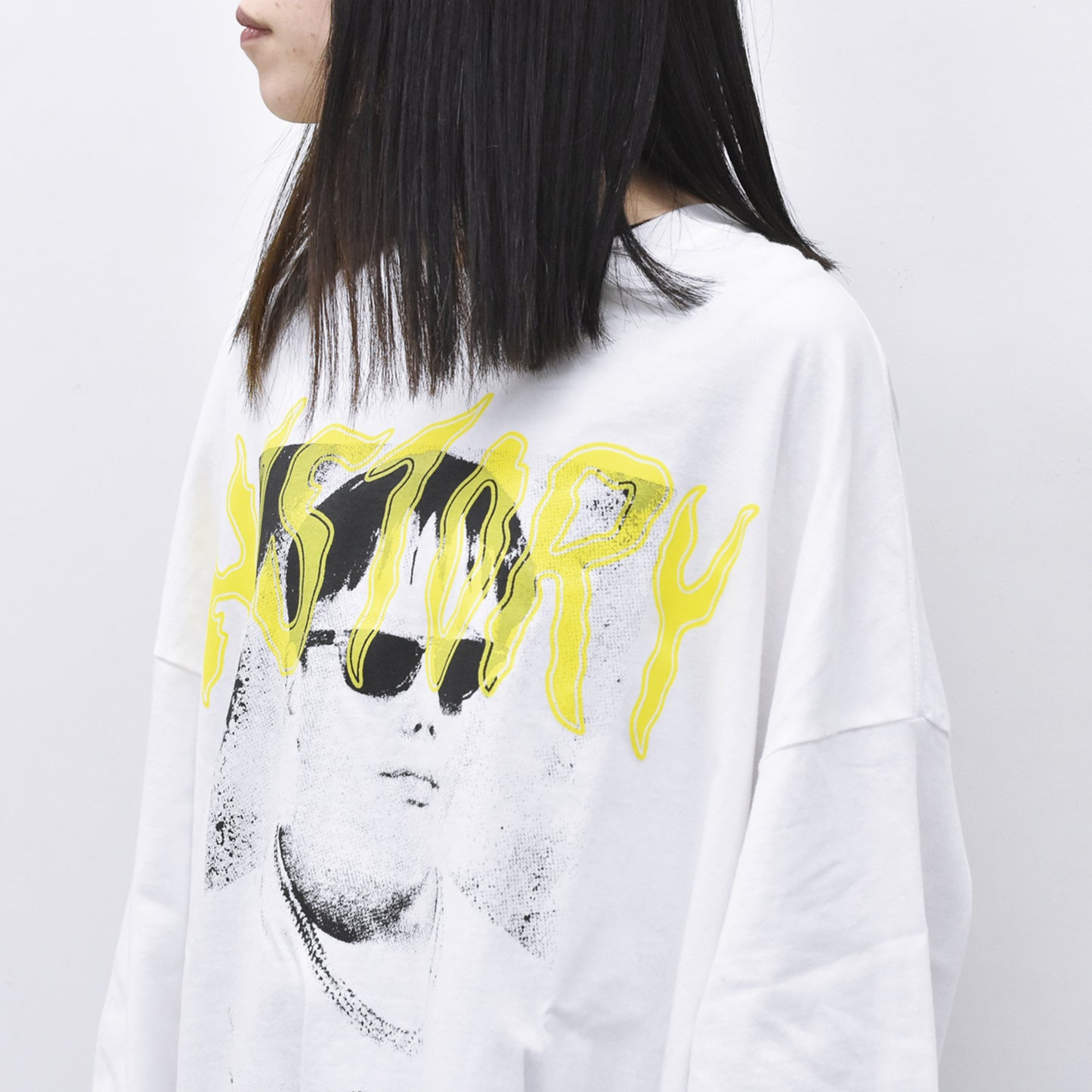 FUMEI / EVIL CAR L/S T-SHIRT - WHITE