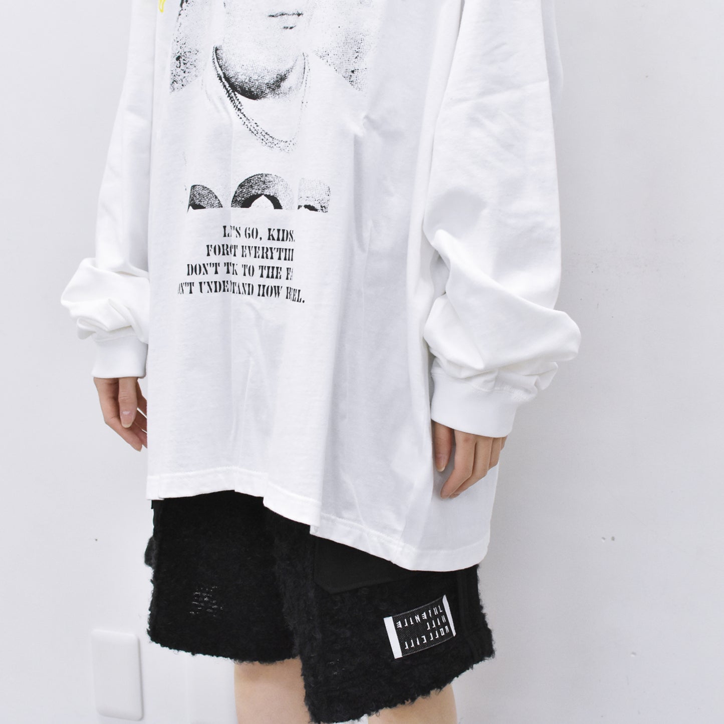 FUMEI / EVIL CAR L/S T-SHIRT - WHITE