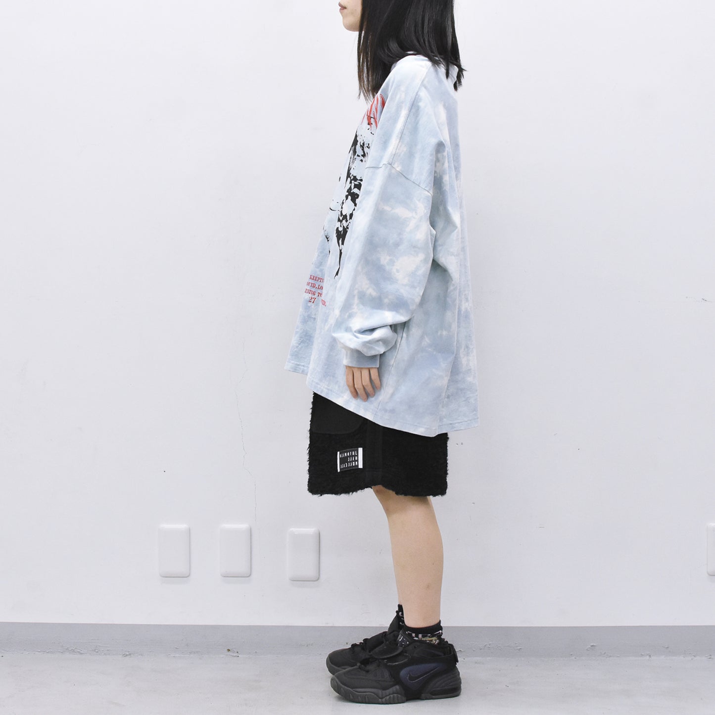 FUMEI / CAT? L/S T-SHIRT - BLUE