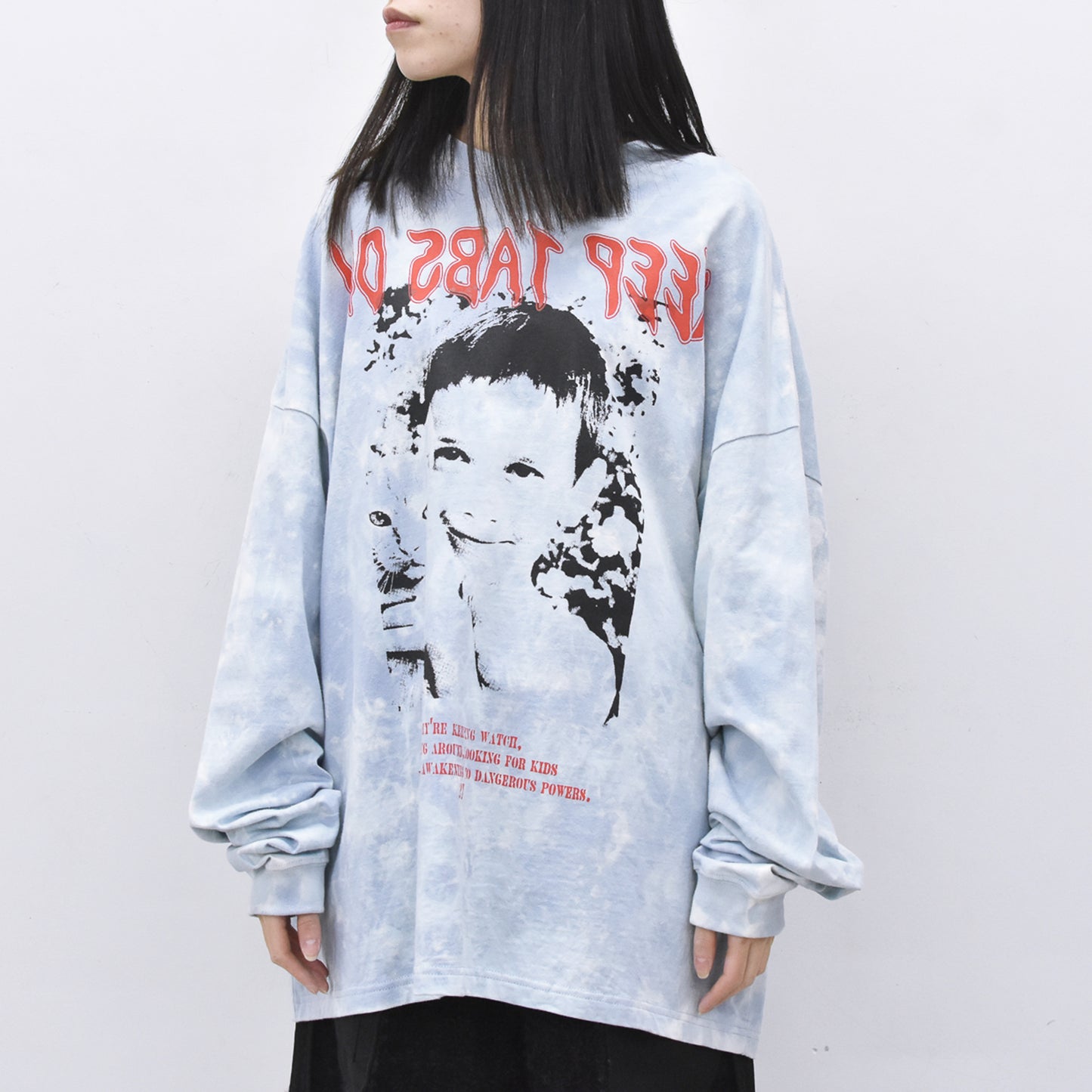 FUMEI / CAT? L/S T-SHIRT - BLUE