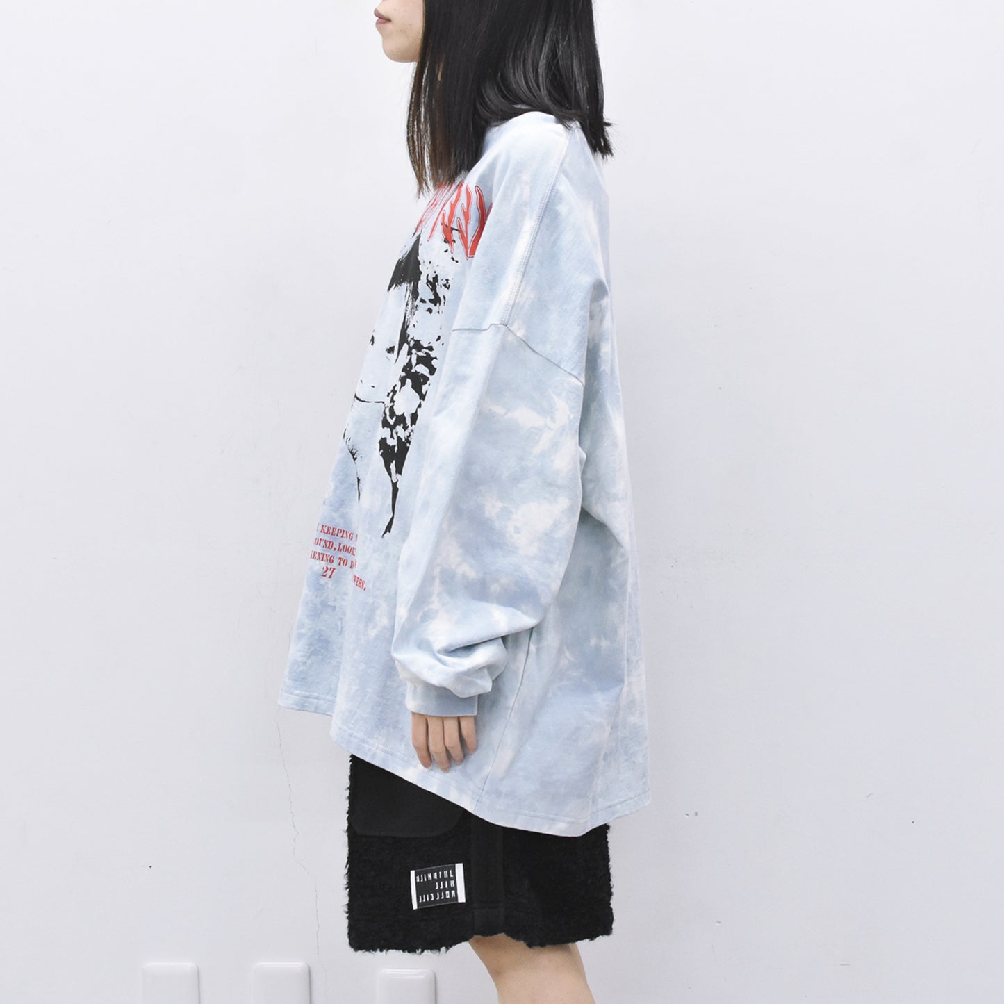 FUMEI / CAT? L/S T-SHIRT - BLUE