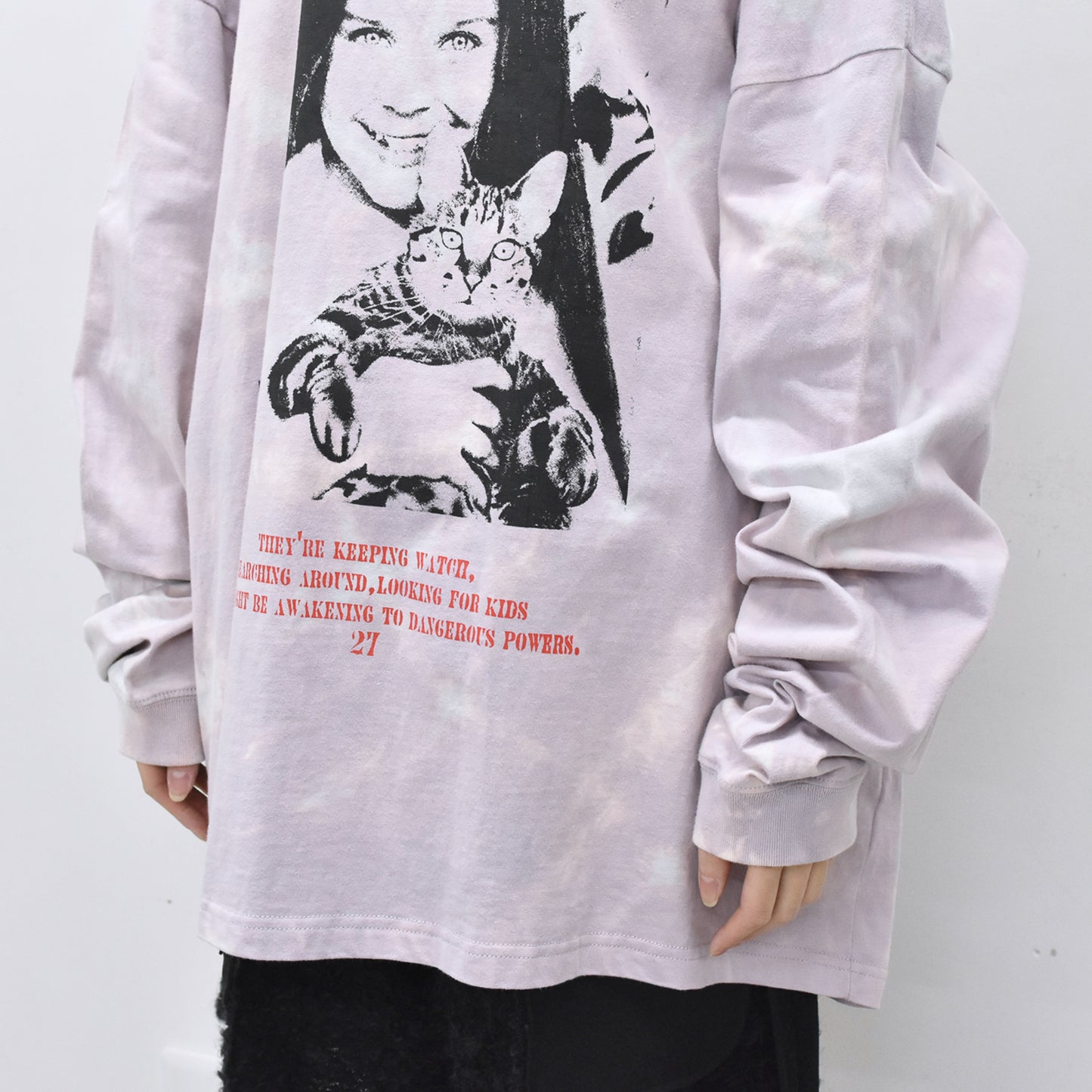 FUMEI / CAT? L/S T-SHIRT - PURPLE
