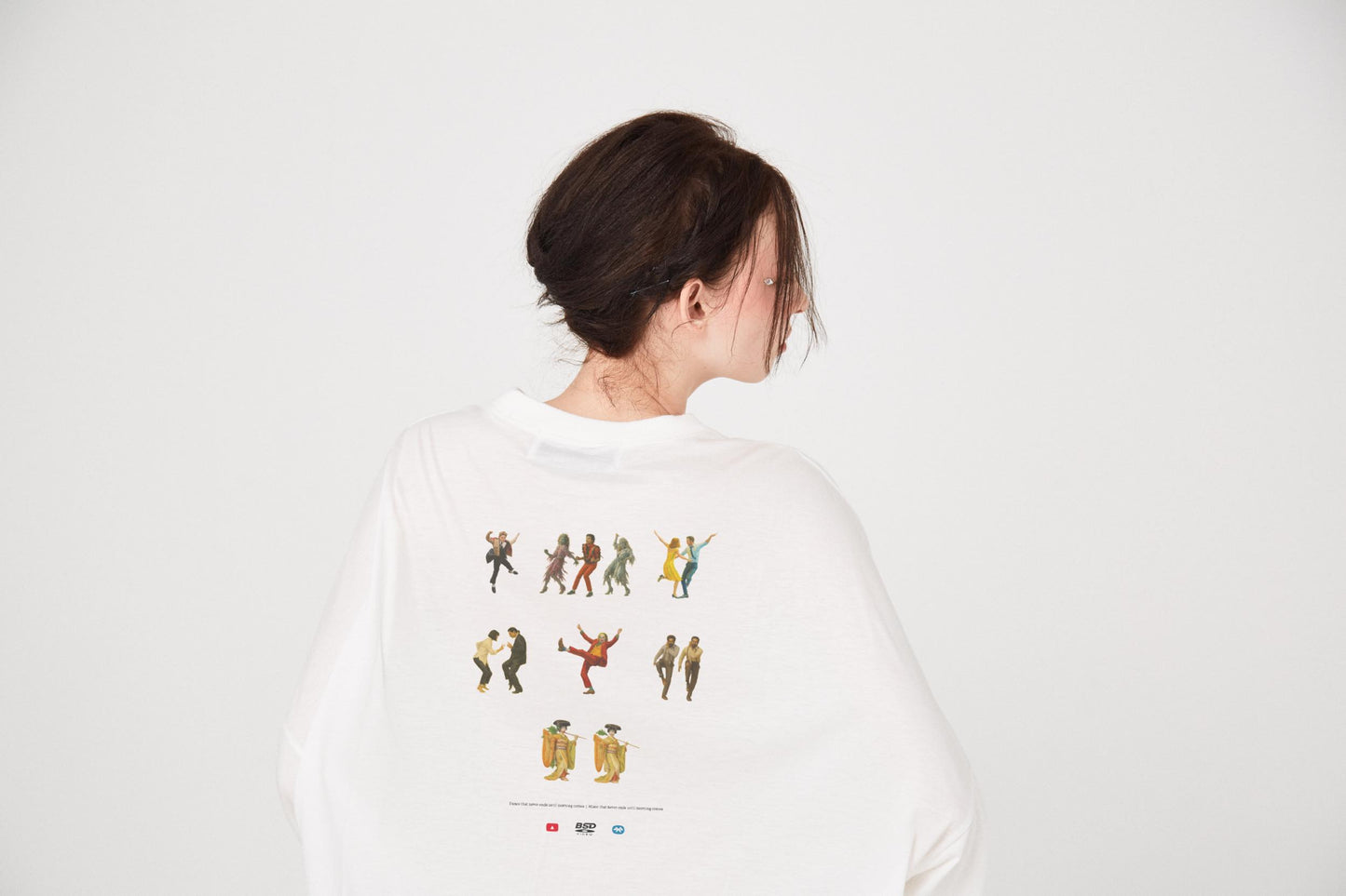 BEDSIDEDRAMA / OMNIDANCE Wide L/S Tee - WHITE