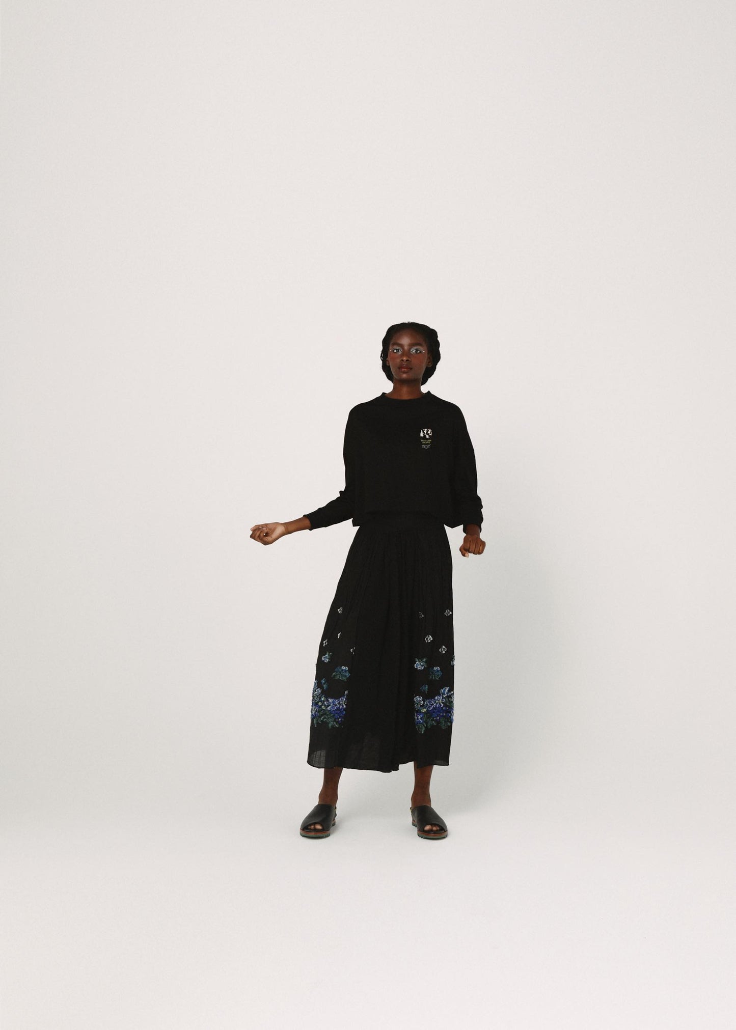 BEDSIDEDRAMA / OMNIDANCE Wide L/S Tee - BLACK