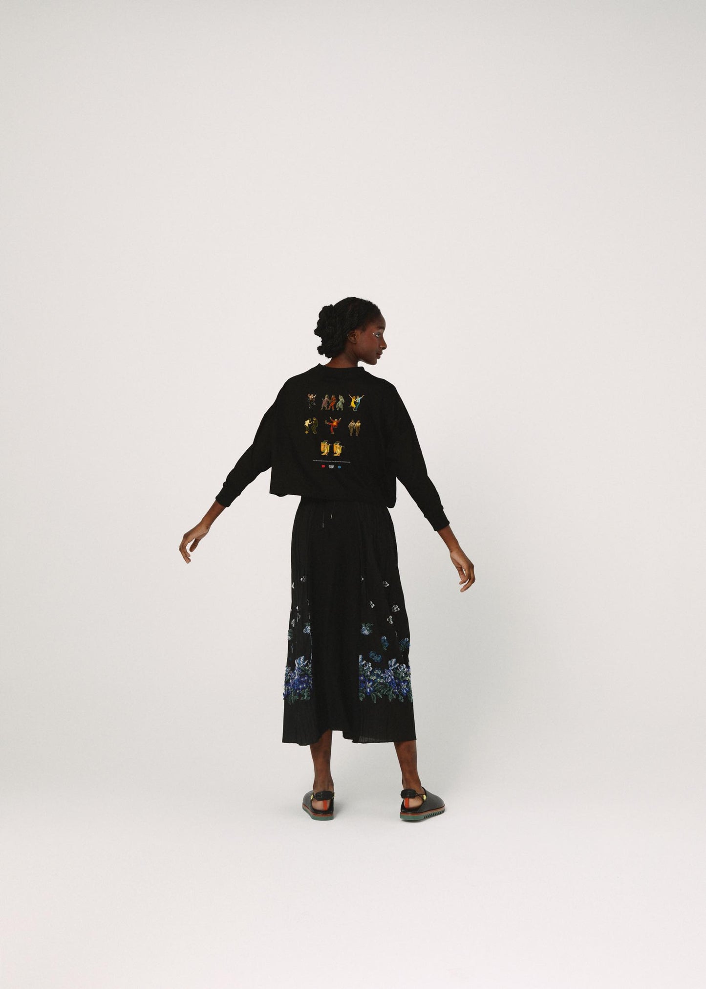 BEDSIDEDRAMA / OMNIDANCE Wide L/S Tee - BLACK