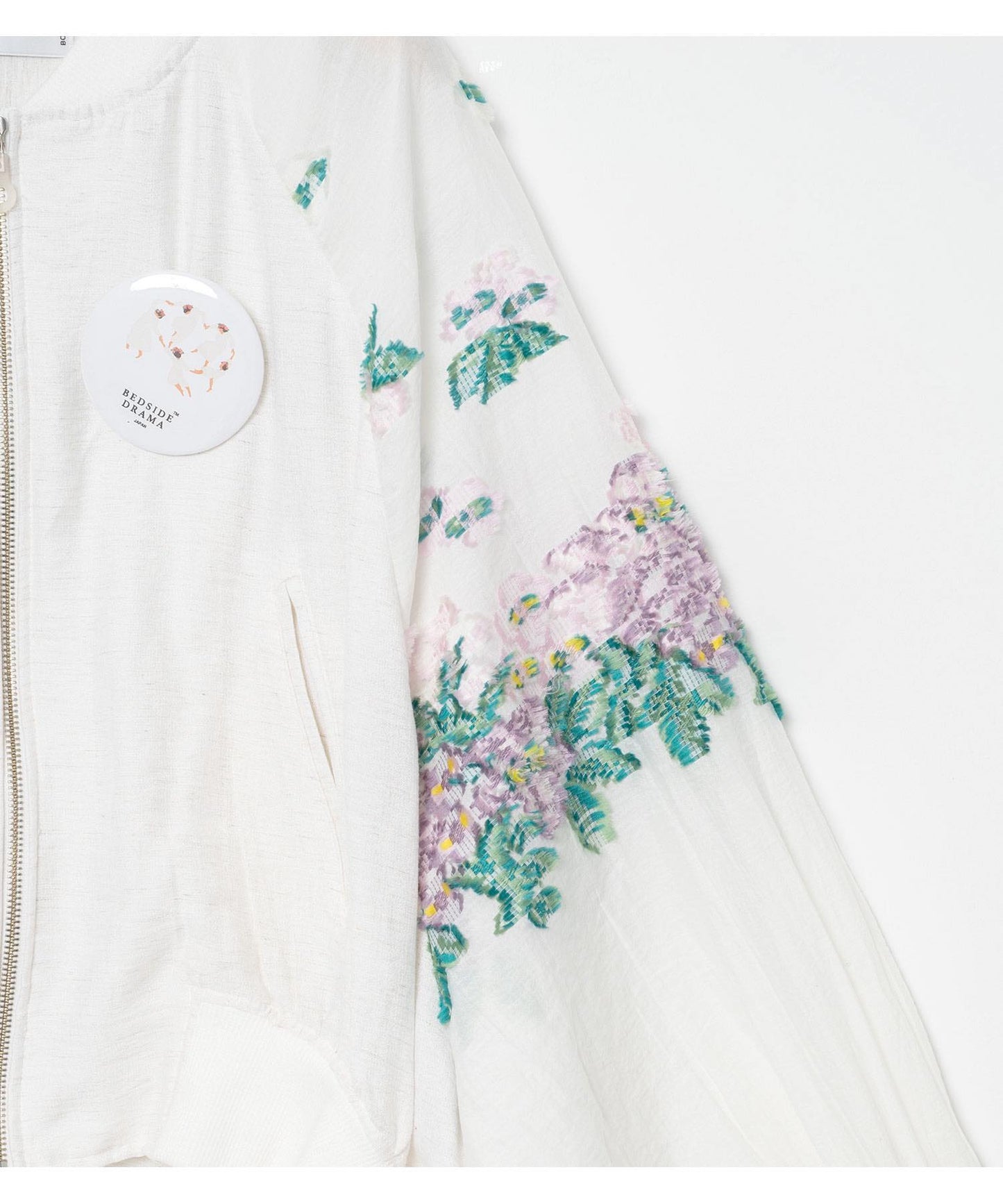 BEDSIDEDRAMA / Mosaic Garden Blouson - WHITE