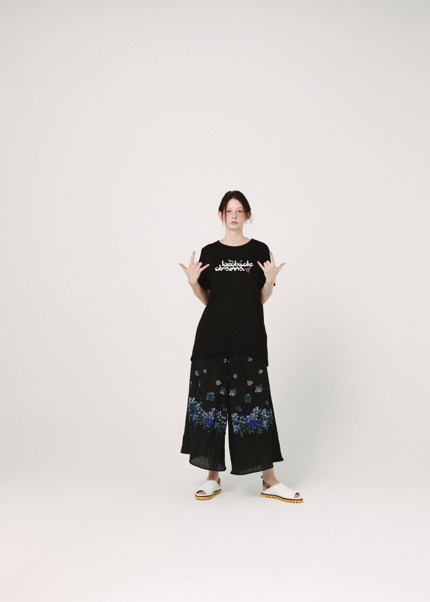 BEDSIDEDRAMA / Mosaic Garden Pants - BLACK