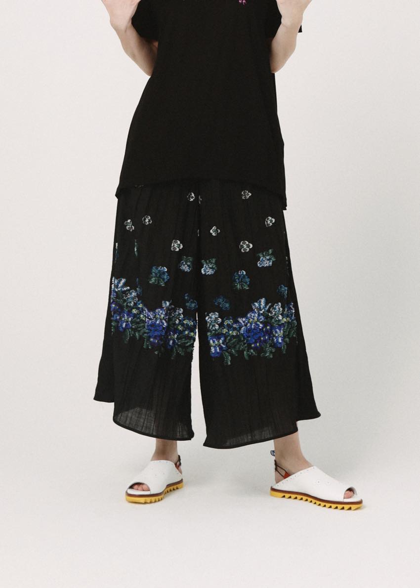 BEDSIDEDRAMA / Mosaic Garden Pants - BLACK