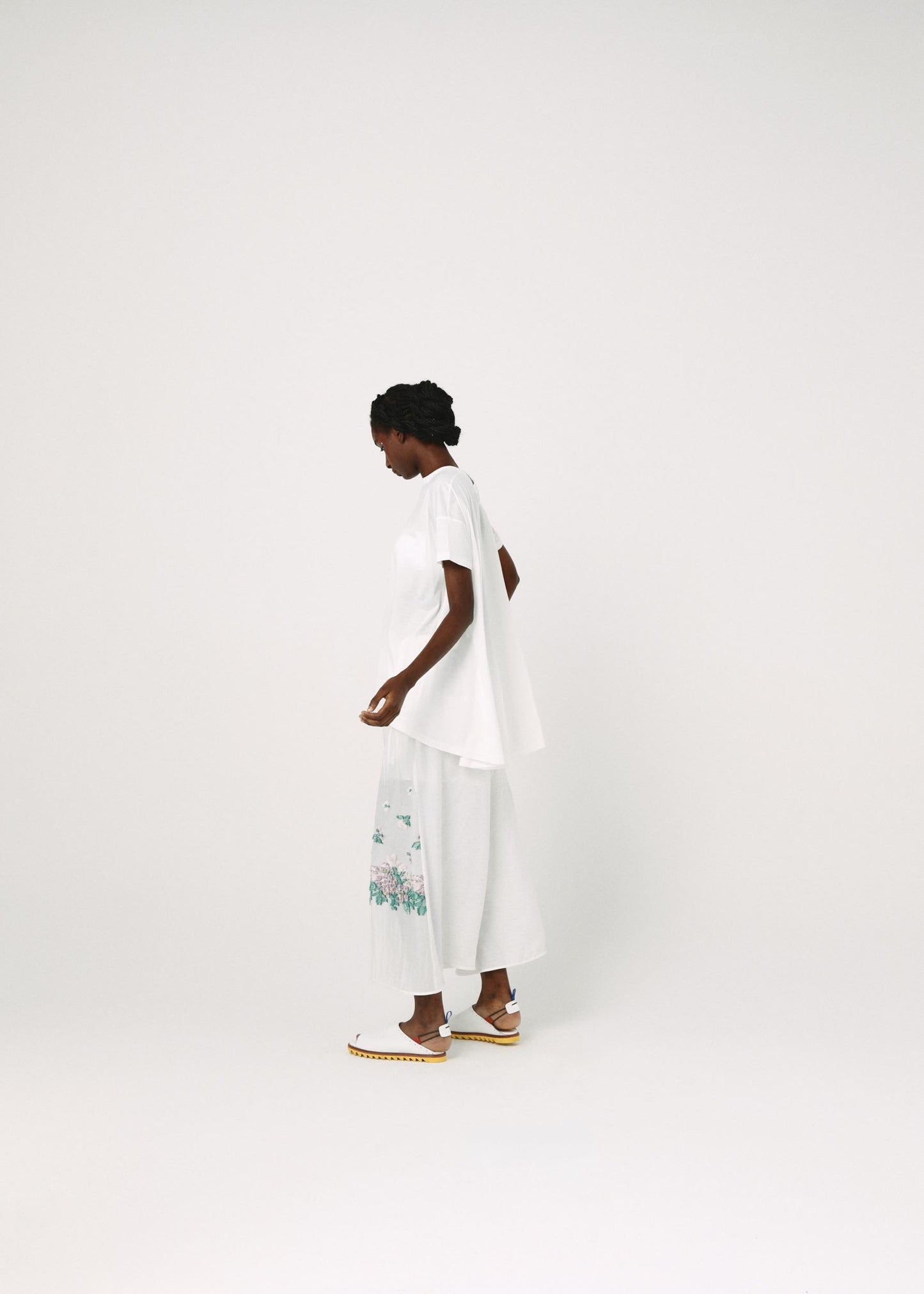 BEDSIDEDRAMA / Mosaic Garden Pants - WHITE