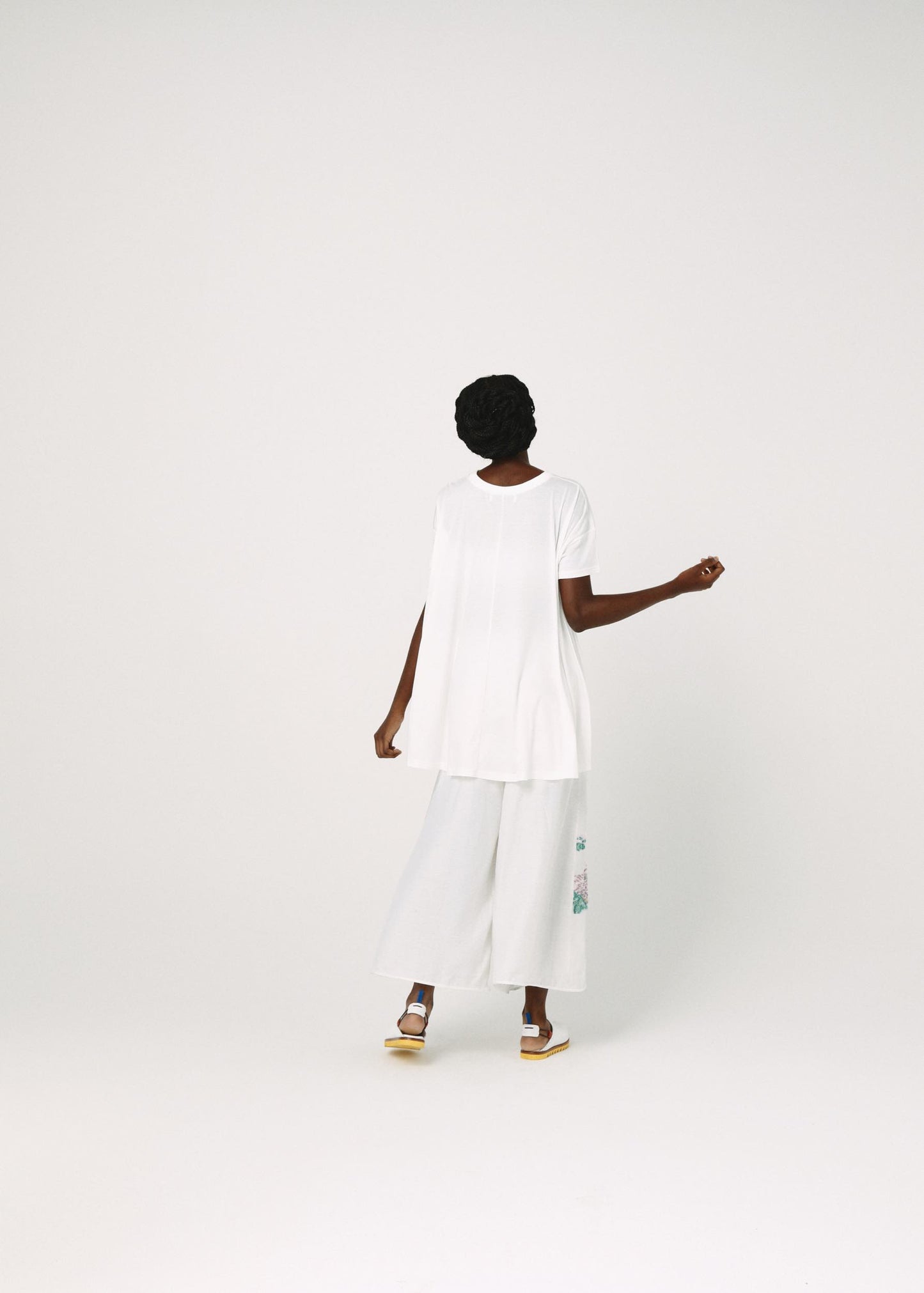BEDSIDEDRAMA / Mosaic Garden Pants - WHITE