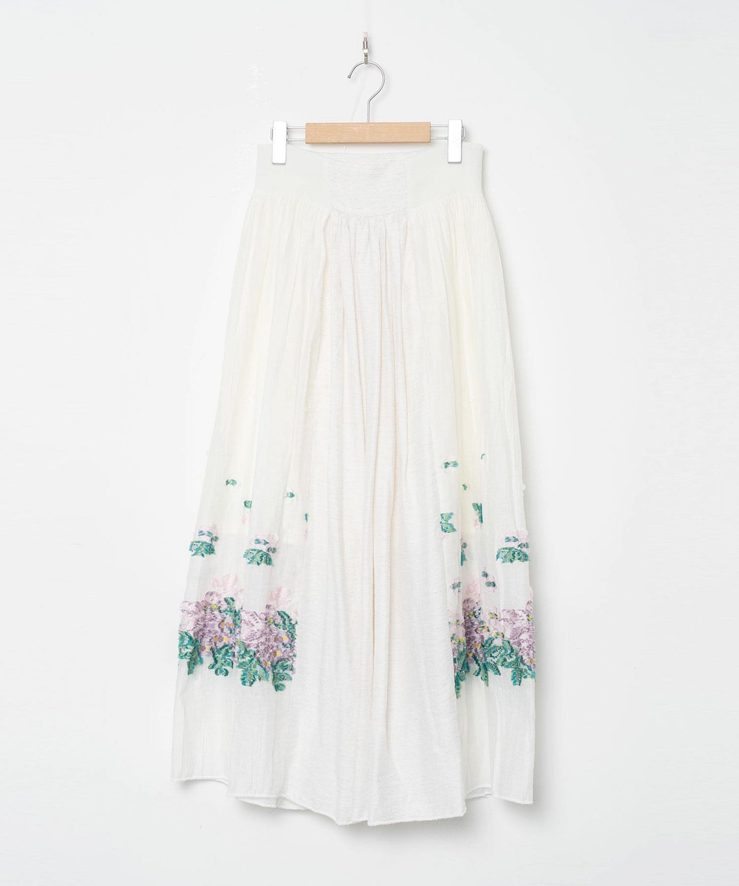 BEDSIDEDRAMA / Mosaic Garden Lace-Up Skirt - WHITE