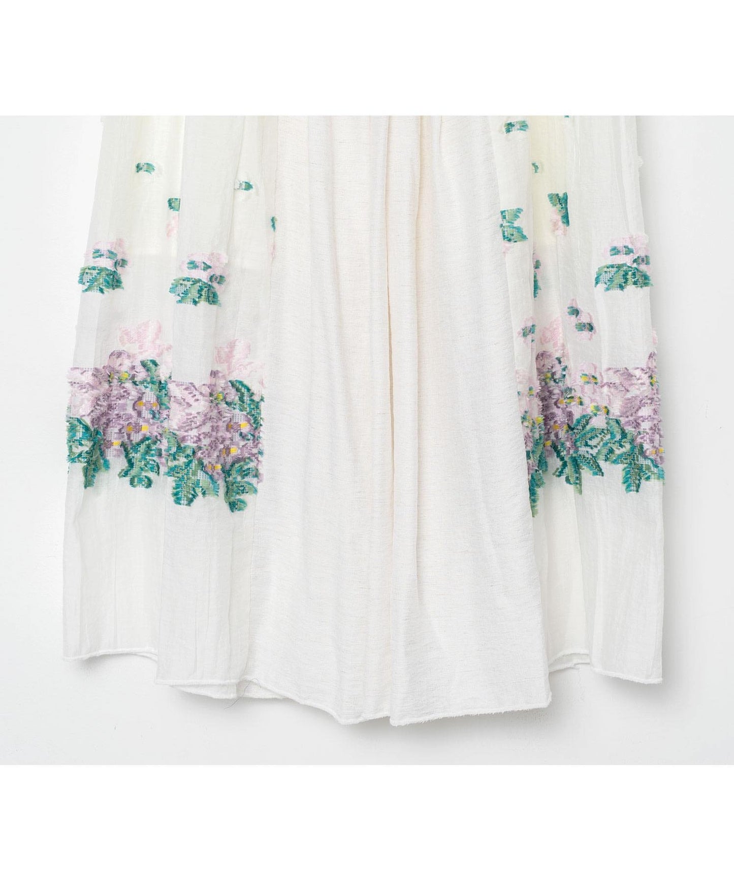 BEDSIDEDRAMA / Mosaic Garden Lace-Up Skirt - WHITE