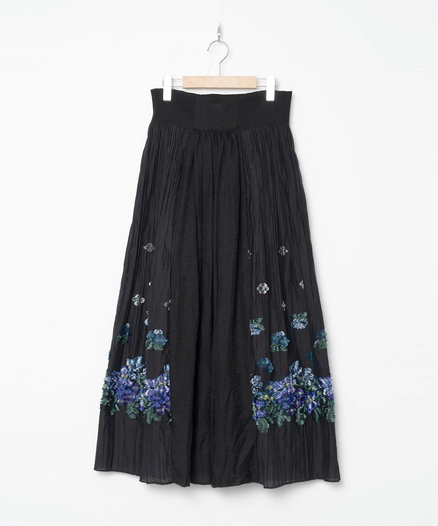BEDSIDEDRAMA / Mosaic Garden Lace-Up Skirt - BLACK