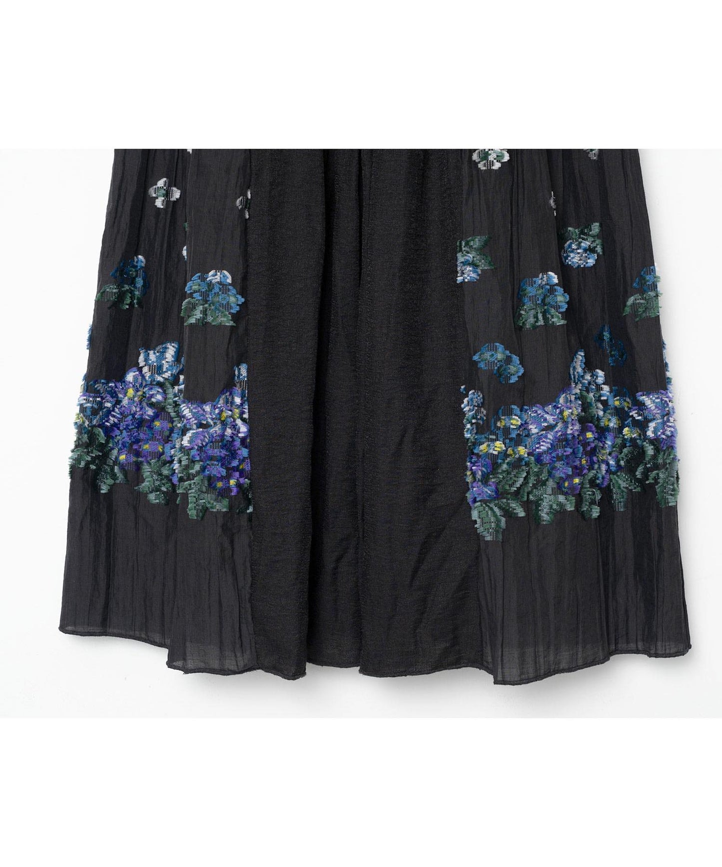 BEDSIDEDRAMA / Mosaic Garden Lace-Up Skirt - BLACK