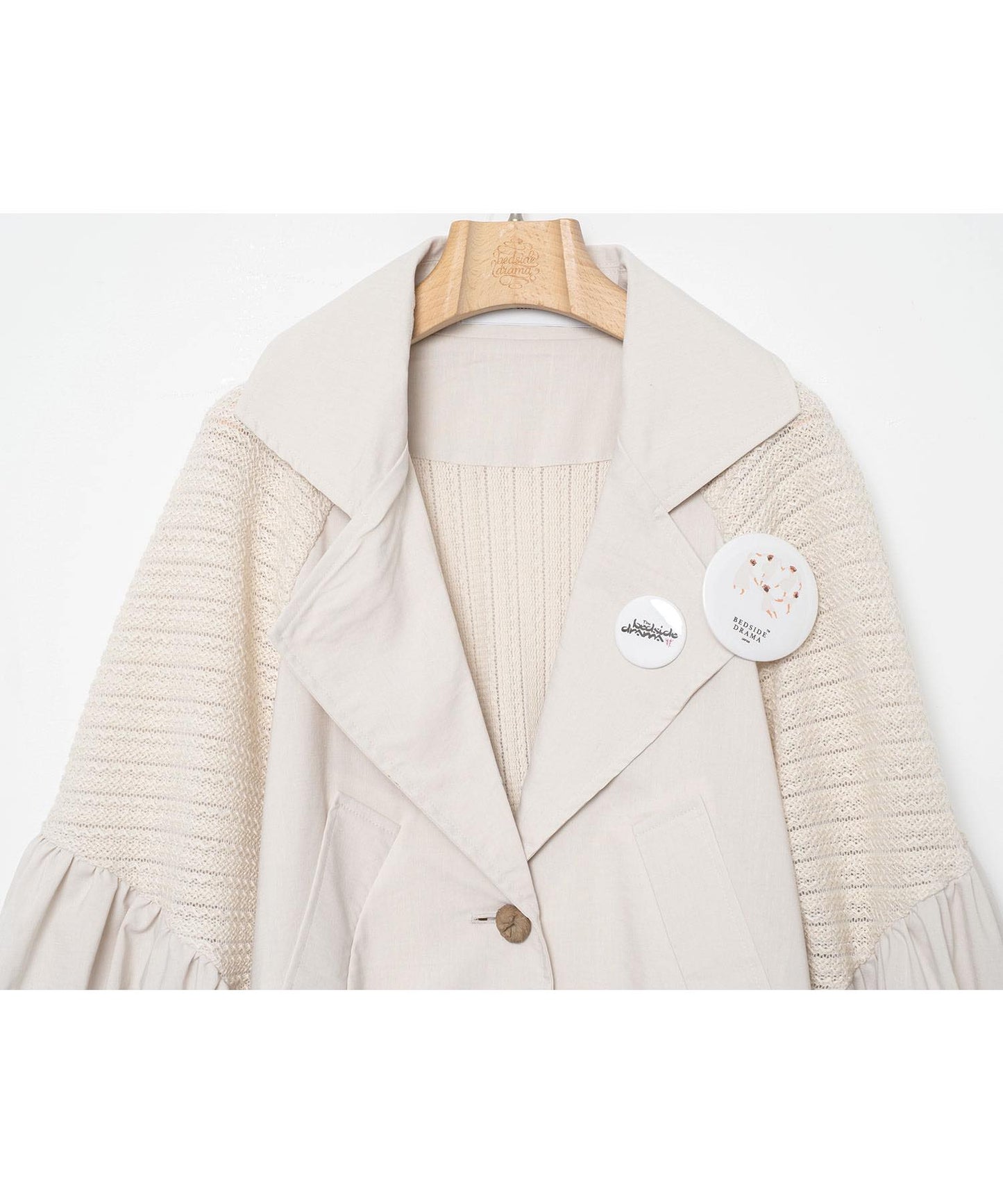 BEDSIDEDRAMA / Mixed Tutu Coat - NATURAL