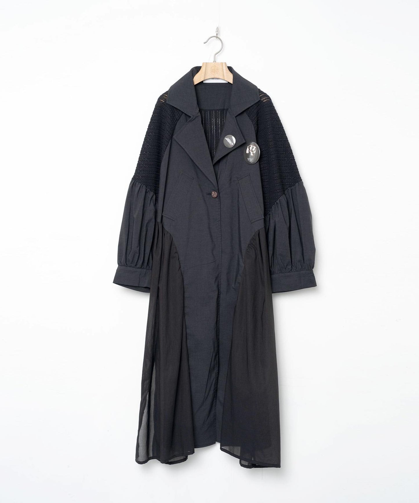 BEDSIDEDRAMA / Mixed Tutu Coat - BLACK
