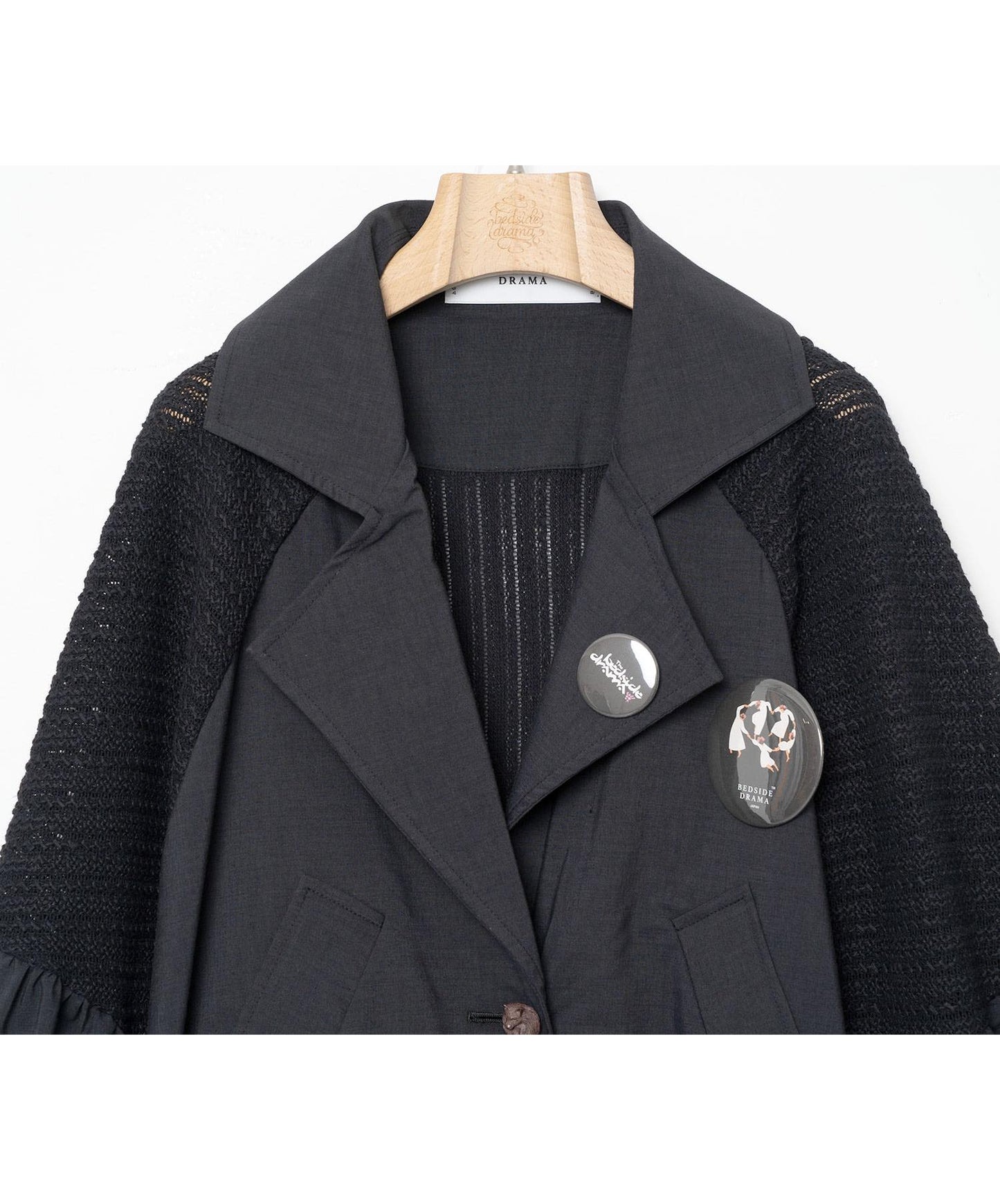 BEDSIDEDRAMA / Mixed Tutu Coat - BLACK
