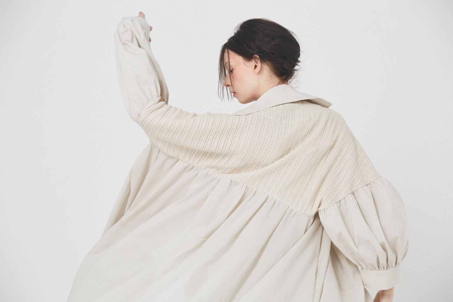 BEDSIDEDRAMA / Mixed Tutu Coat - NATURAL