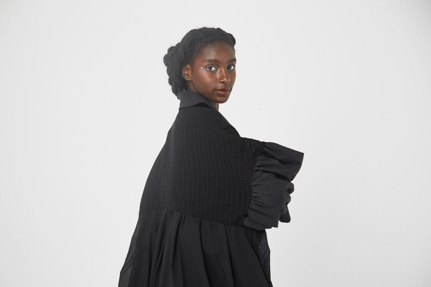 BEDSIDEDRAMA / Mixed Tutu Coat - BLACK