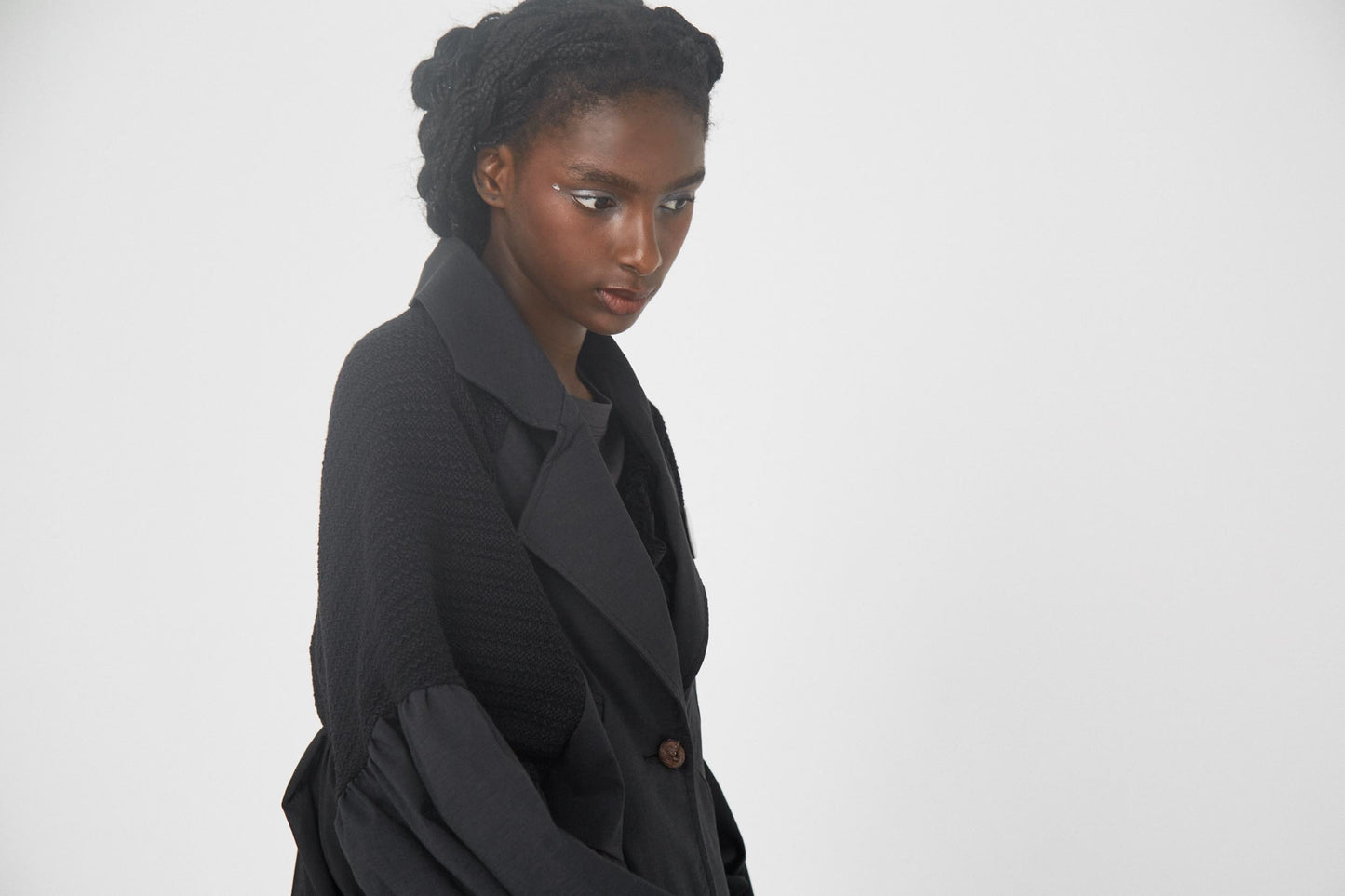 BEDSIDEDRAMA / Mixed Tutu Coat - BLACK