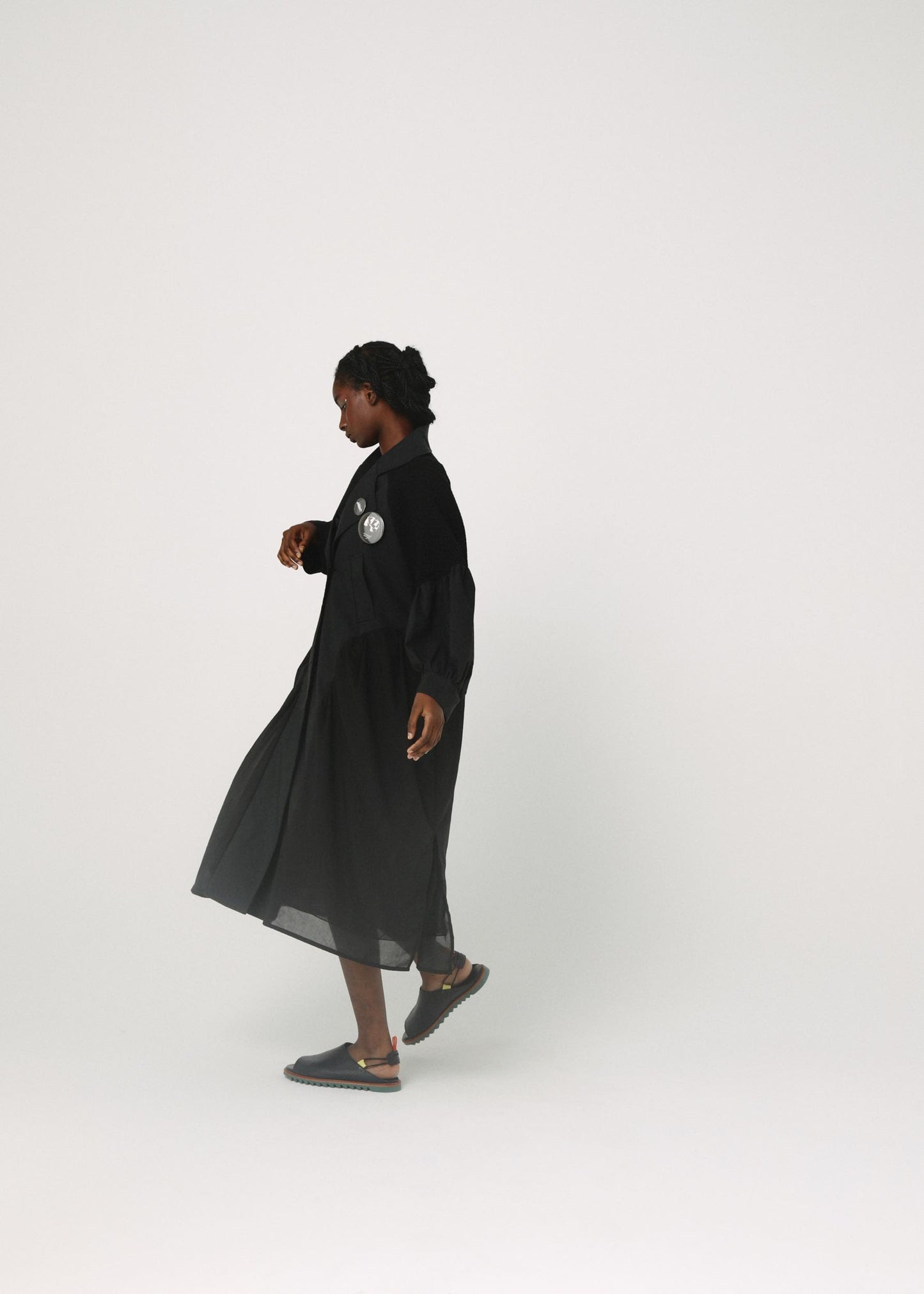 BEDSIDEDRAMA / Mixed Tutu Coat - BLACK