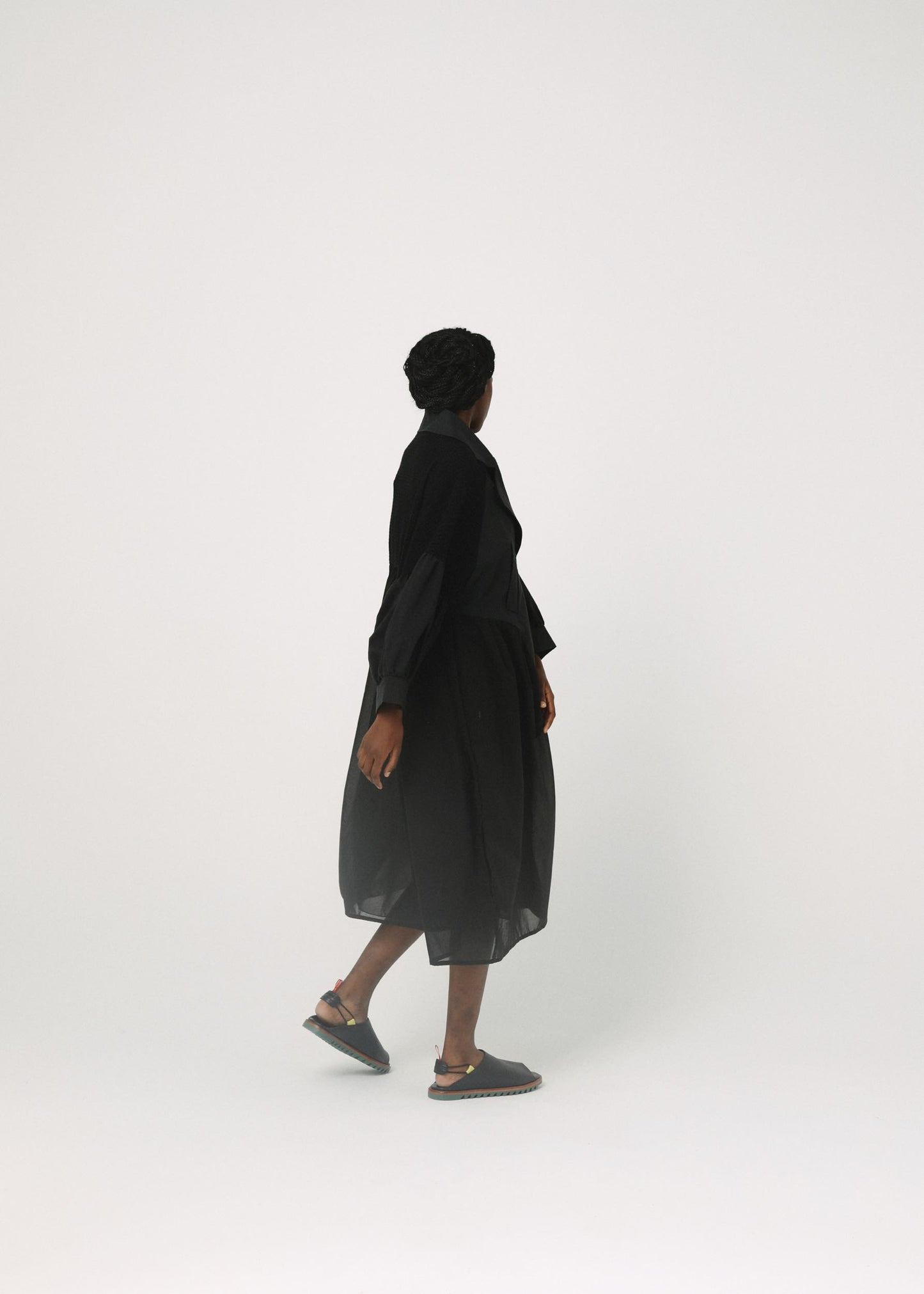 BEDSIDEDRAMA / Mixed Tutu Coat - BLACK