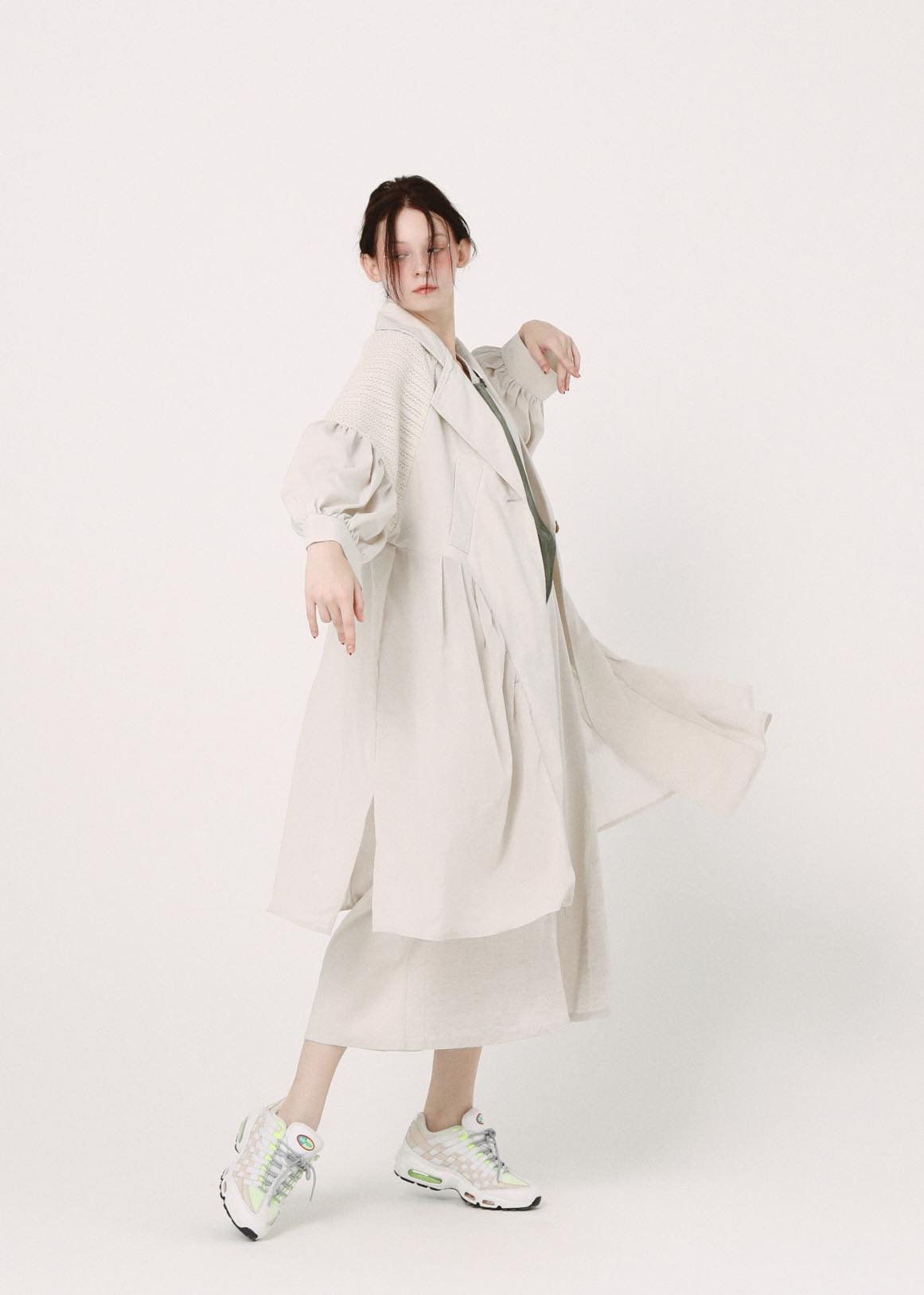 BEDSIDEDRAMA / Mixed Tutu Coat - NATURAL