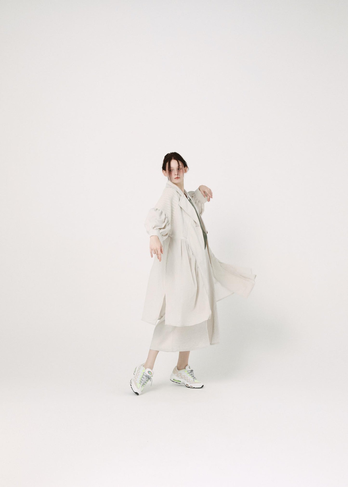 BEDSIDEDRAMA / Mixed Tutu Coat - NATURAL