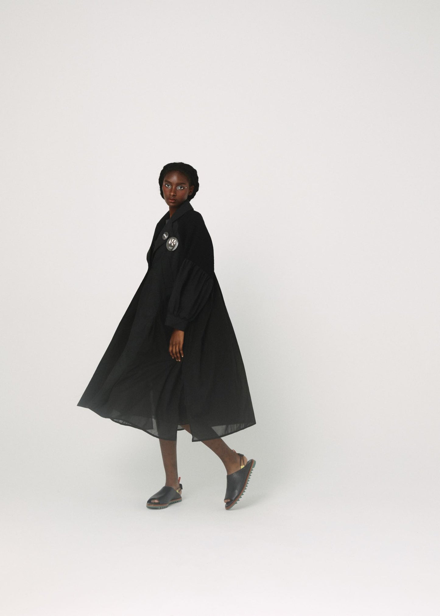 BEDSIDEDRAMA / Mixed Tutu Coat - BLACK