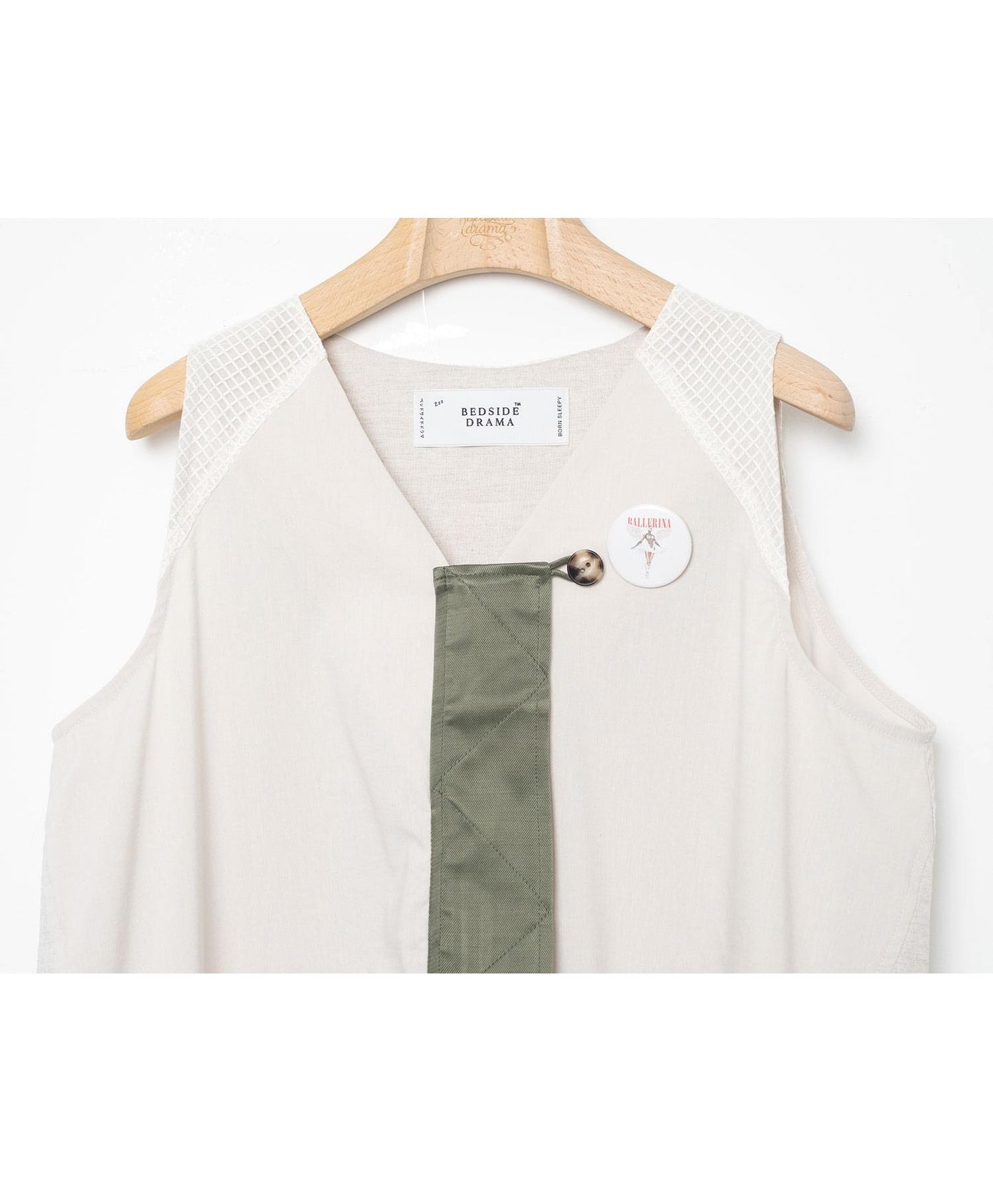 BEDSIDEDRAMA / Mixed Military Dress - NATURAL
