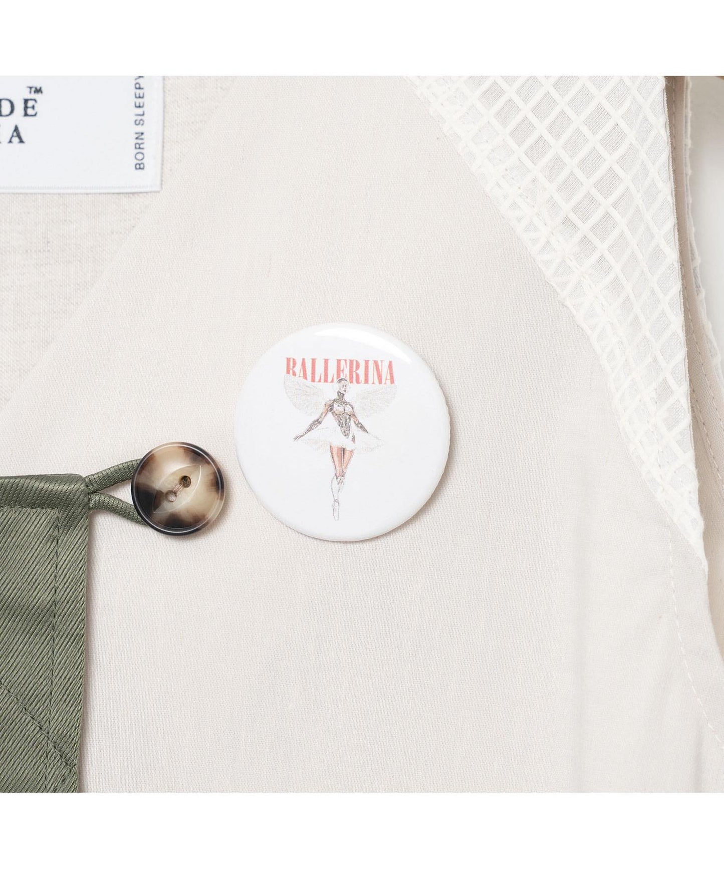 BEDSIDEDRAMA / Mixed Military Dress - NATURAL
