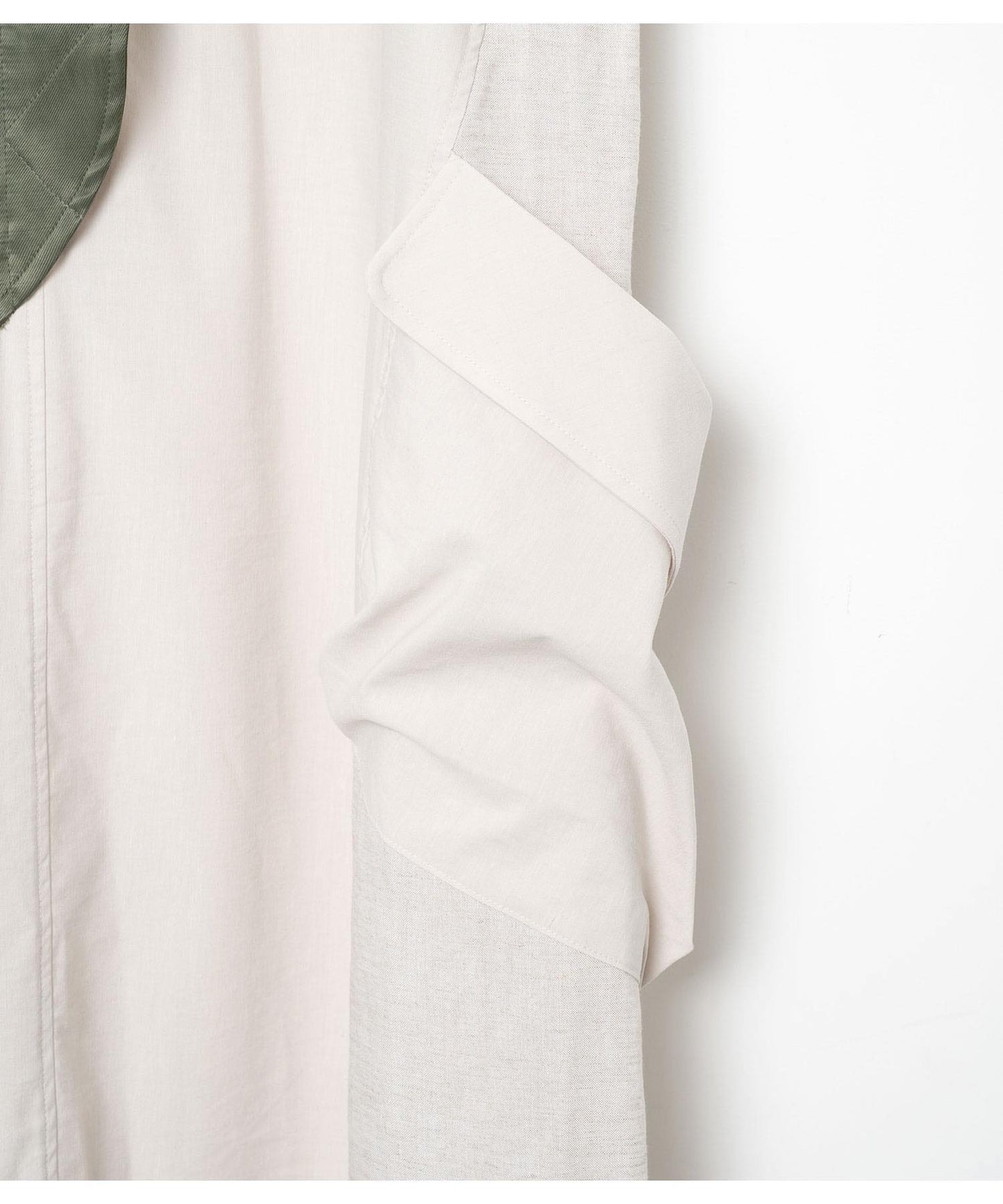 BEDSIDEDRAMA / Mixed Military Dress - NATURAL
