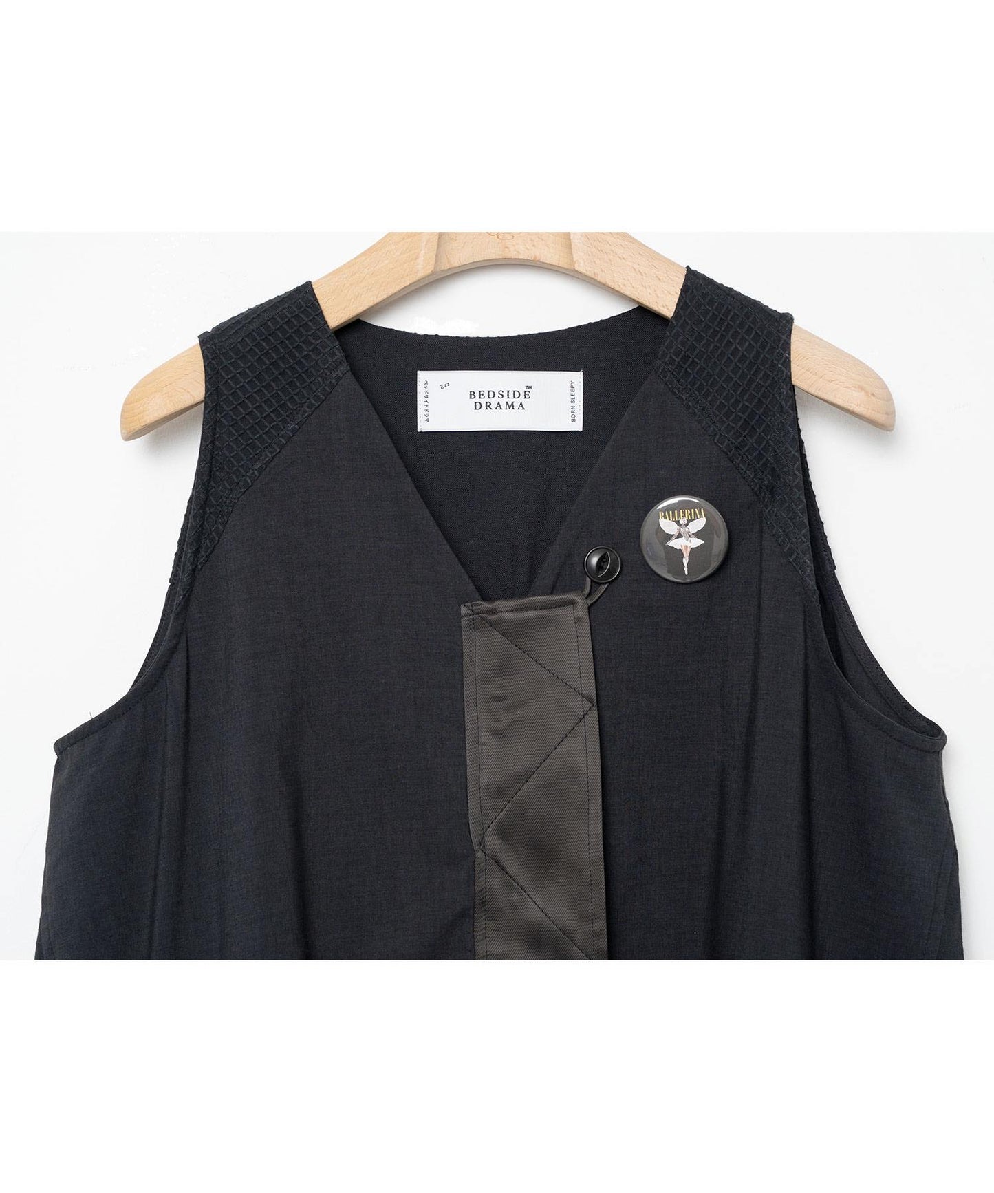 BEDSIDEDRAMA / Mixed Military Dress - BLACK