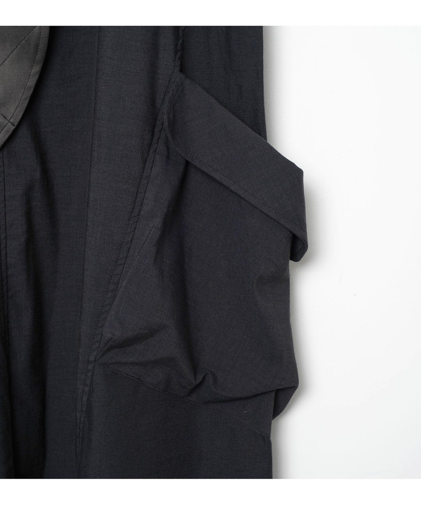 BEDSIDEDRAMA / Mixed Military Dress - BLACK