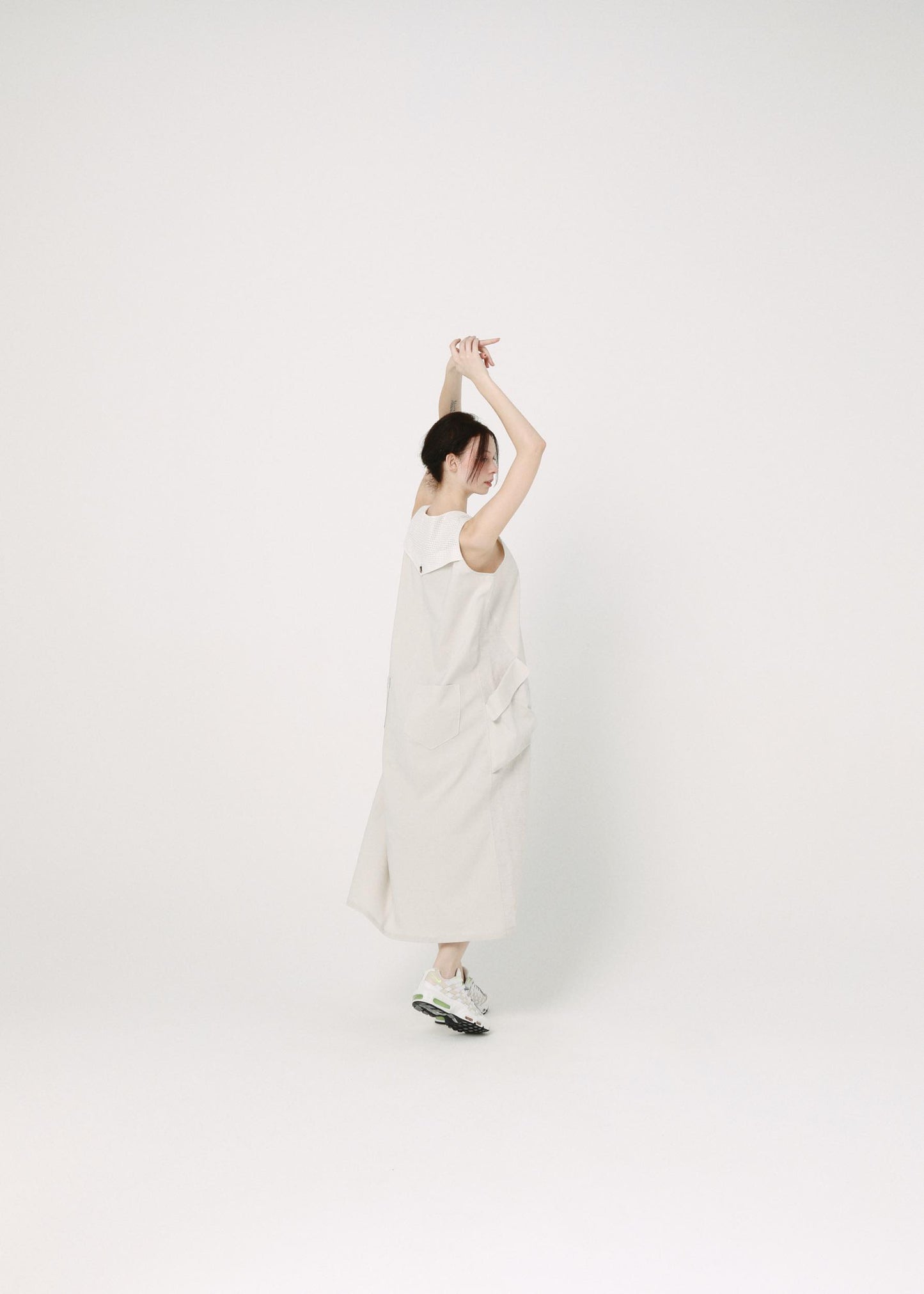 BEDSIDEDRAMA / Mixed Military Dress - NATURAL