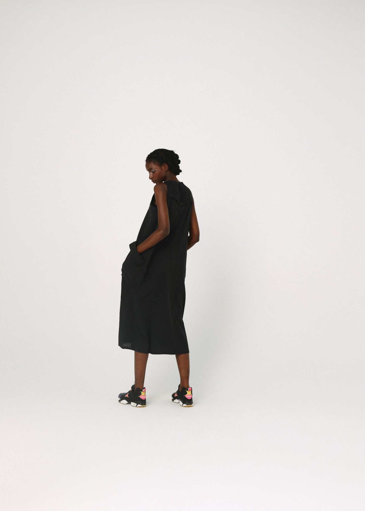 BEDSIDEDRAMA / Mixed Military Dress - BLACK