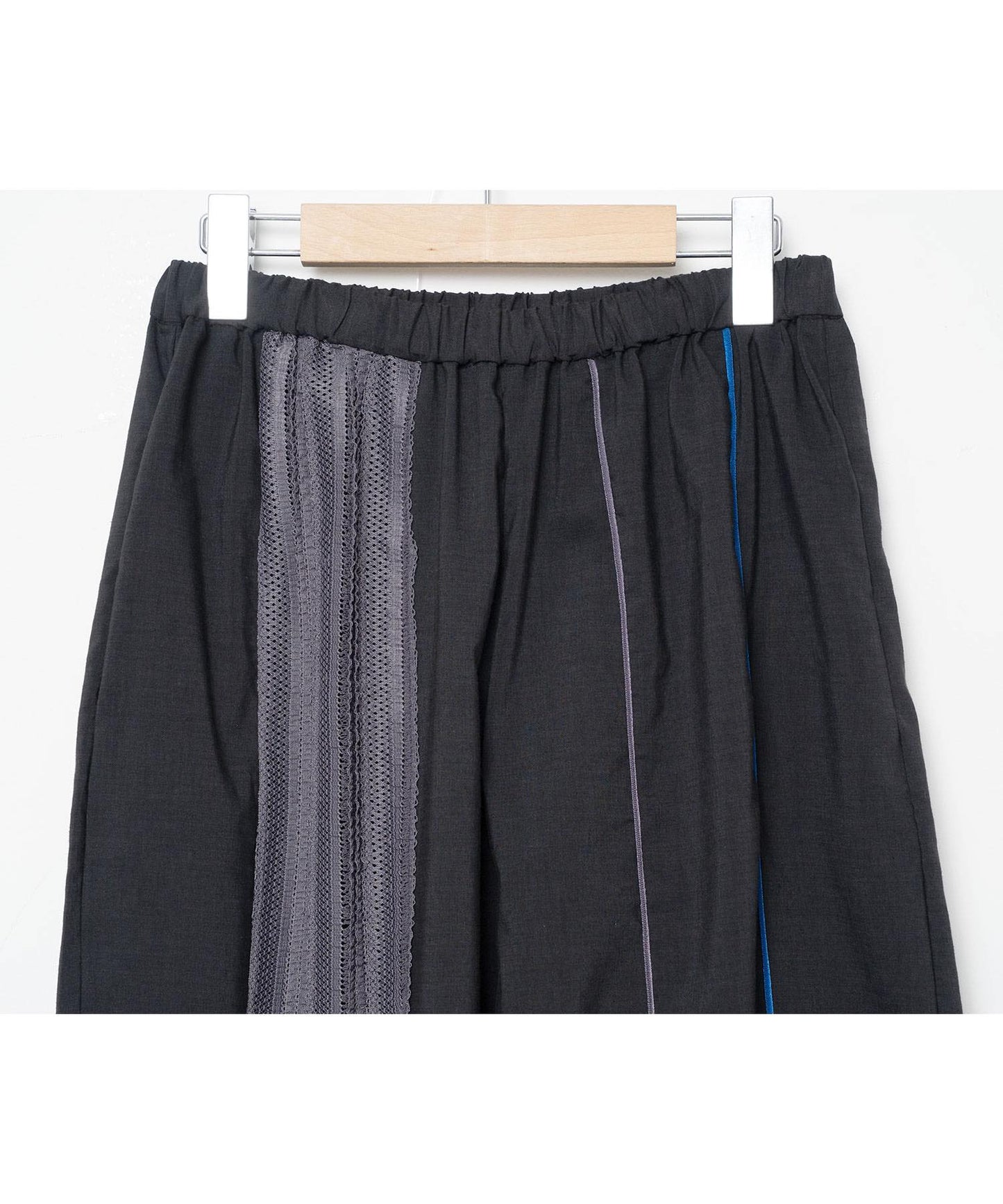 BEDSIDEDRAMA / Mixed Frill Pants - BLACK