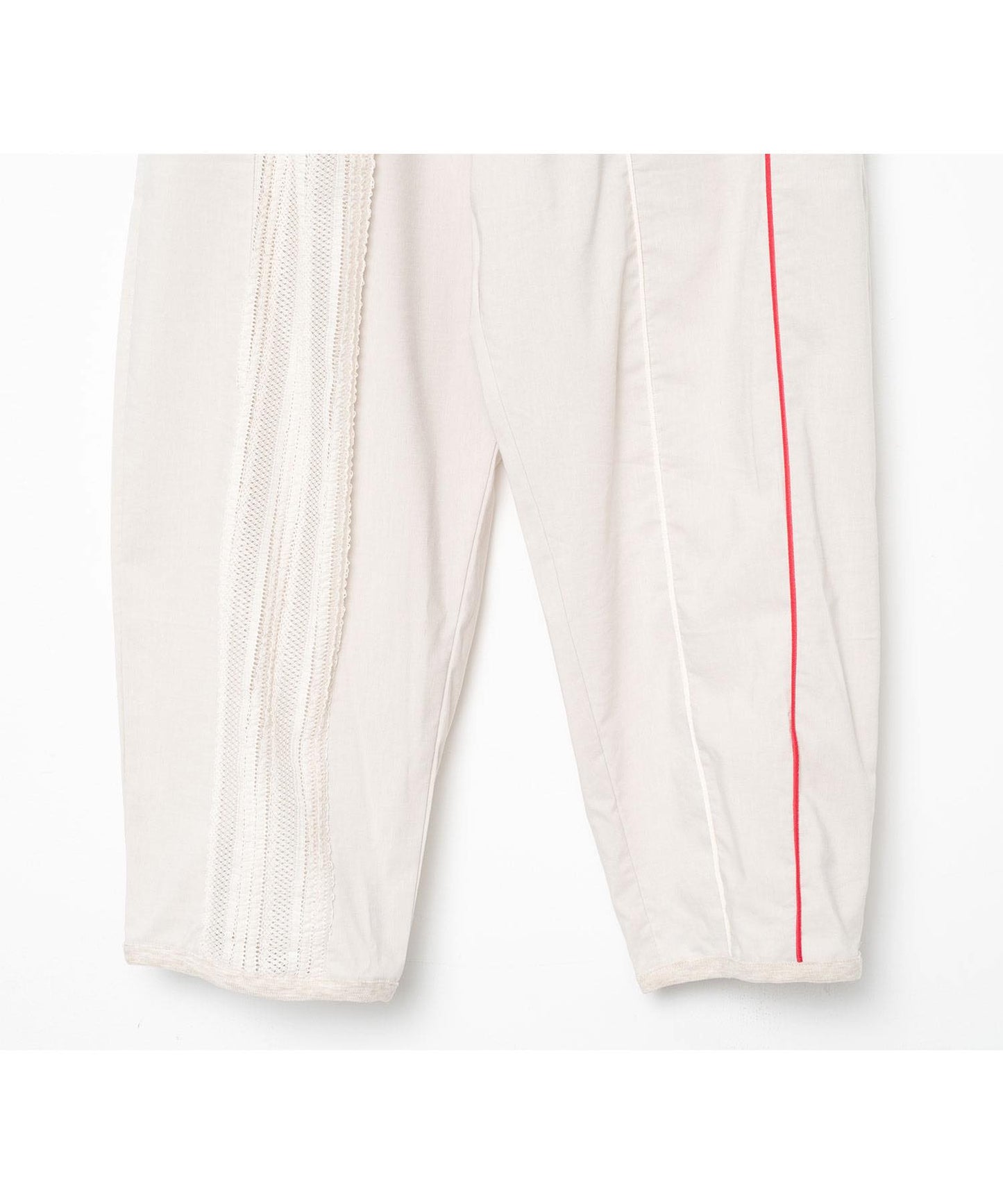 BEDSIDEDRAMA / Mixed Frill Pants - NATURAL