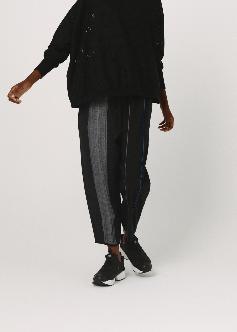 BEDSIDEDRAMA / Mixed Frill Pants - BLACK