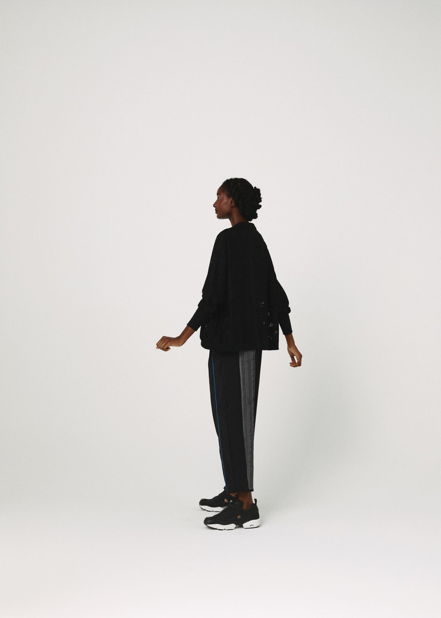 BEDSIDEDRAMA / Mixed Frill Pants - BLACK