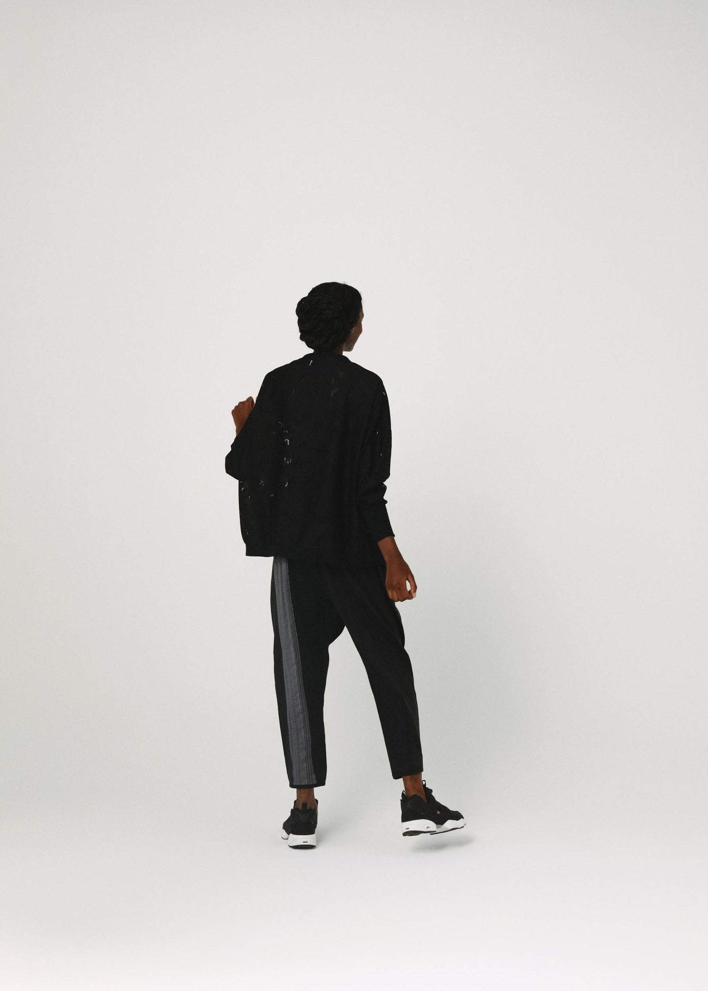 BEDSIDEDRAMA / Mixed Frill Pants - BLACK