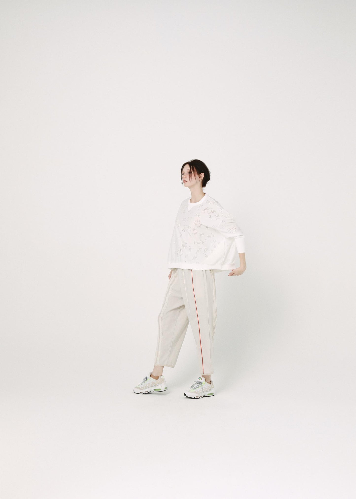 BEDSIDEDRAMA / Mixed Frill Pants - NATURAL