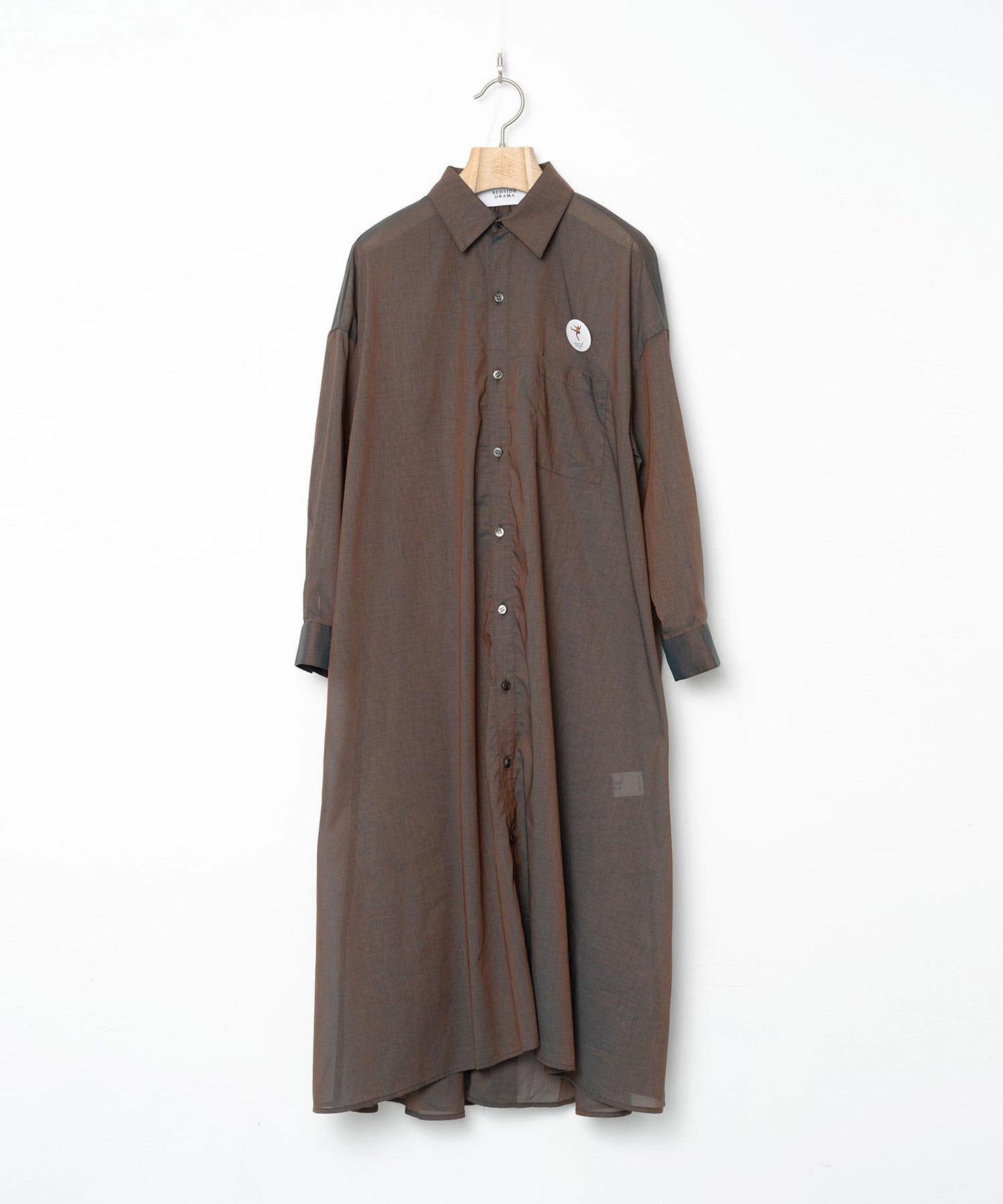 BEDSIDEDRAMA / Mirage Maxi Shirt - BROWN