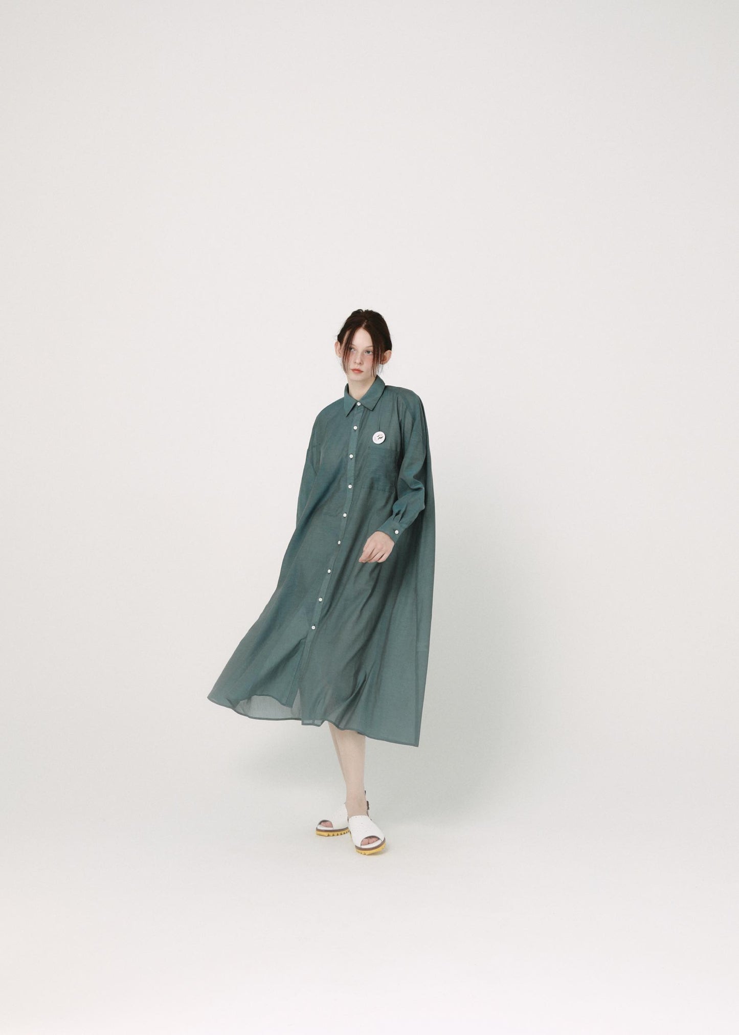 BEDSIDEDRAMA / Mirage Maxi Shirt - GREEN