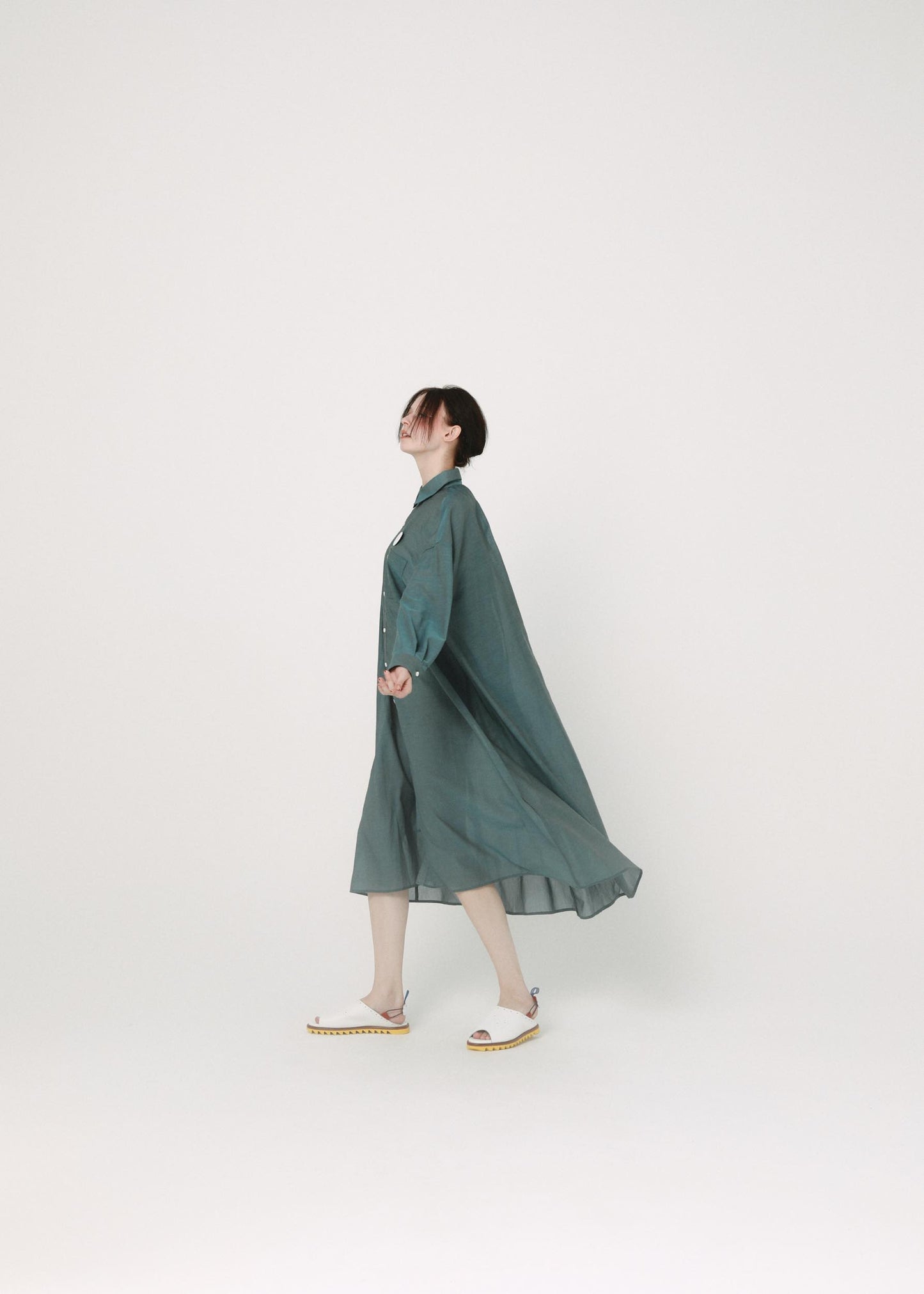 BEDSIDEDRAMA / Mirage Maxi Shirt - GREEN